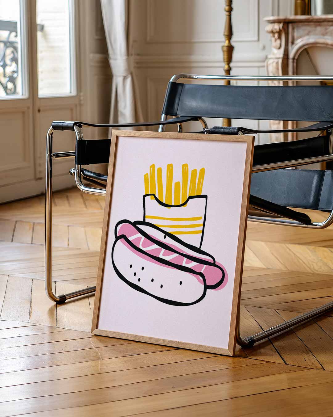 Speelse Fastfood Poster-WallArtistic