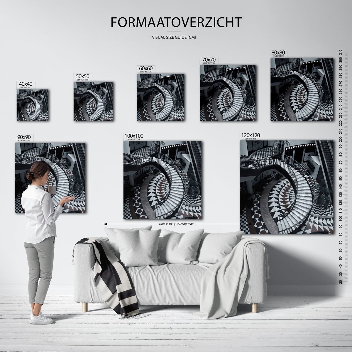 Geometrische trappen Kunstwerk