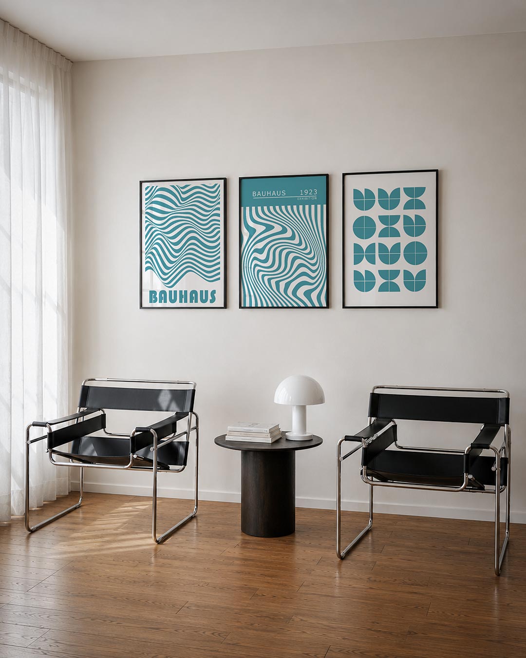 Golvend lijnenspel Posterset