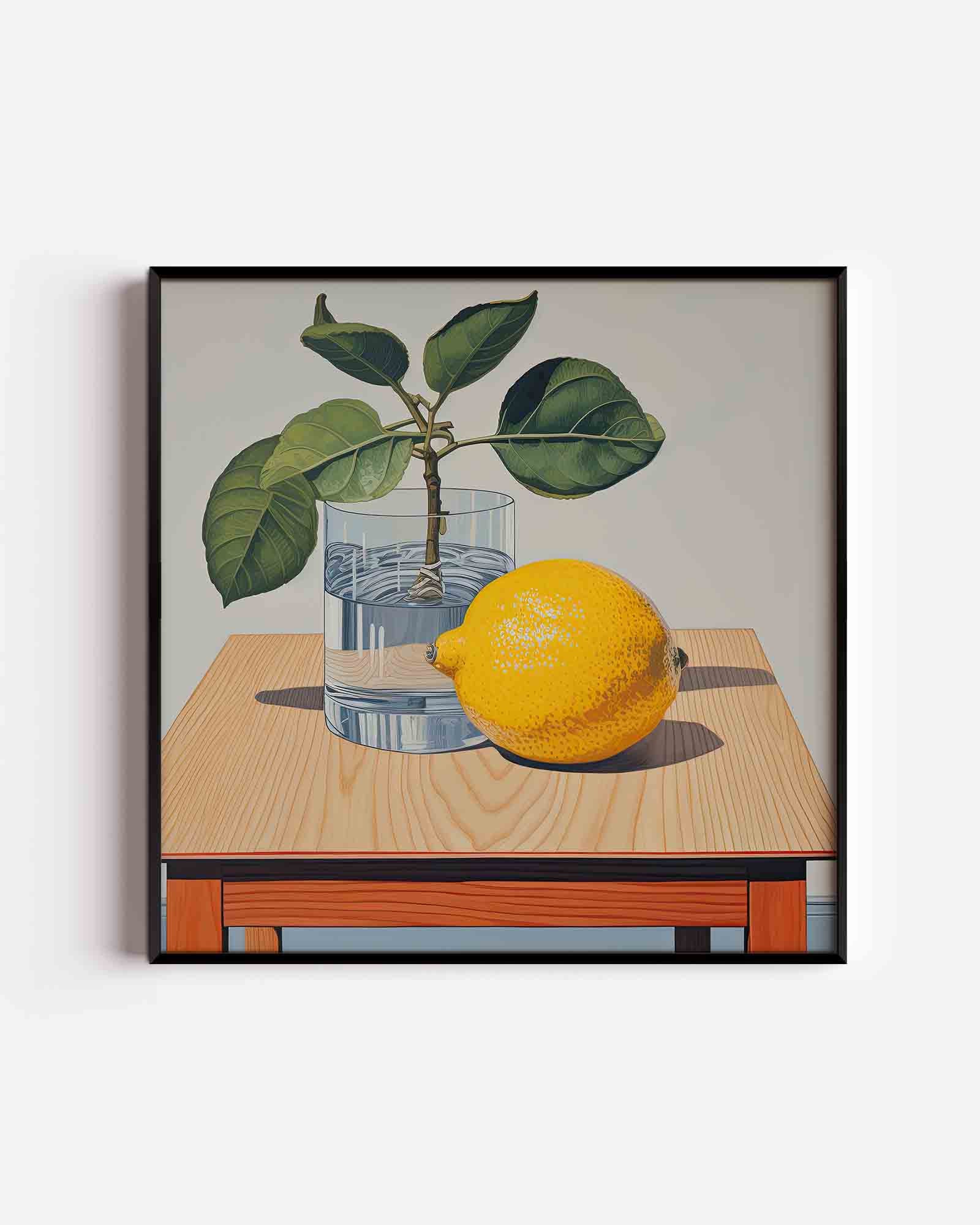 Citroen en plant Poster