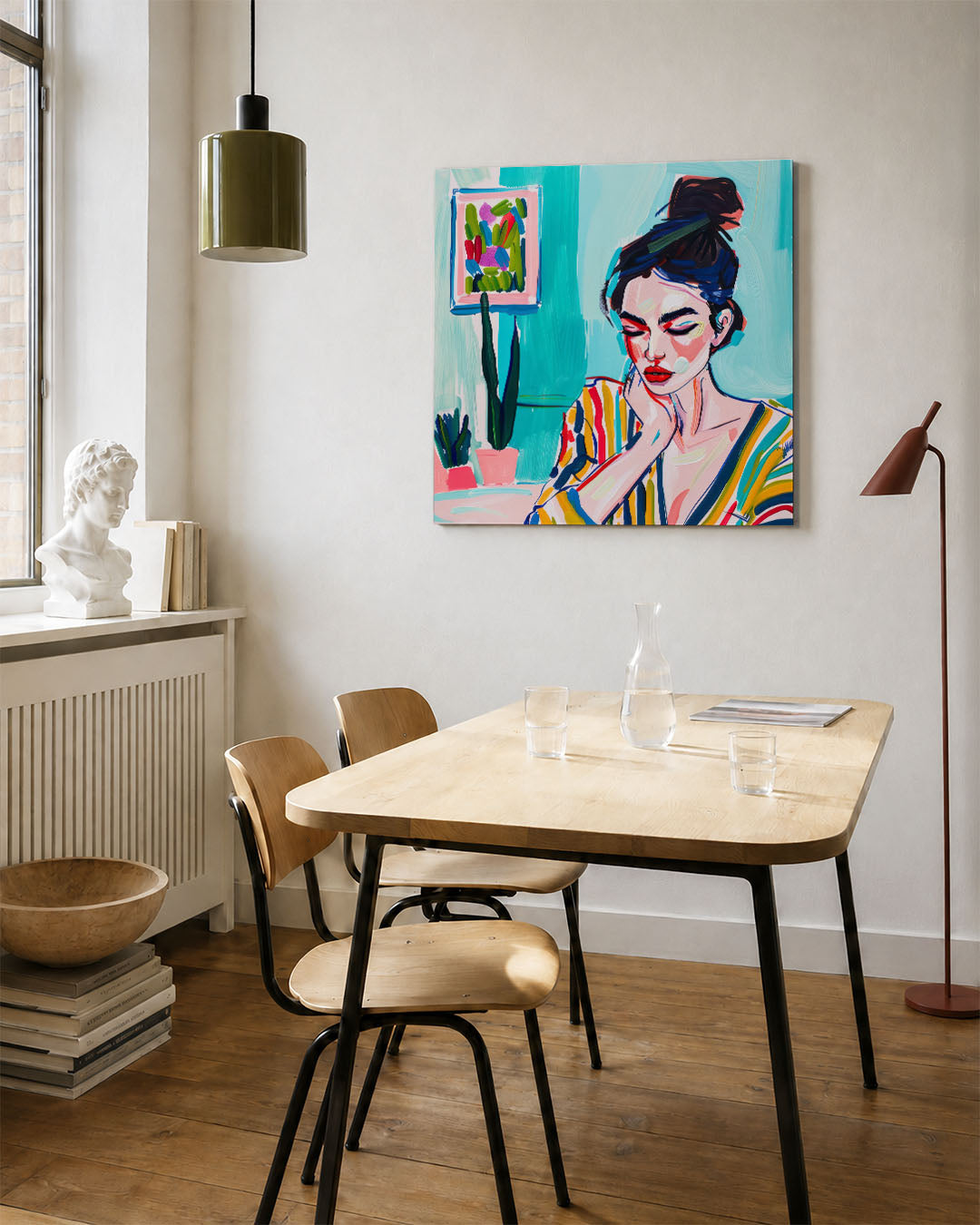 Kleurrijke portret expressie Kunstwerk