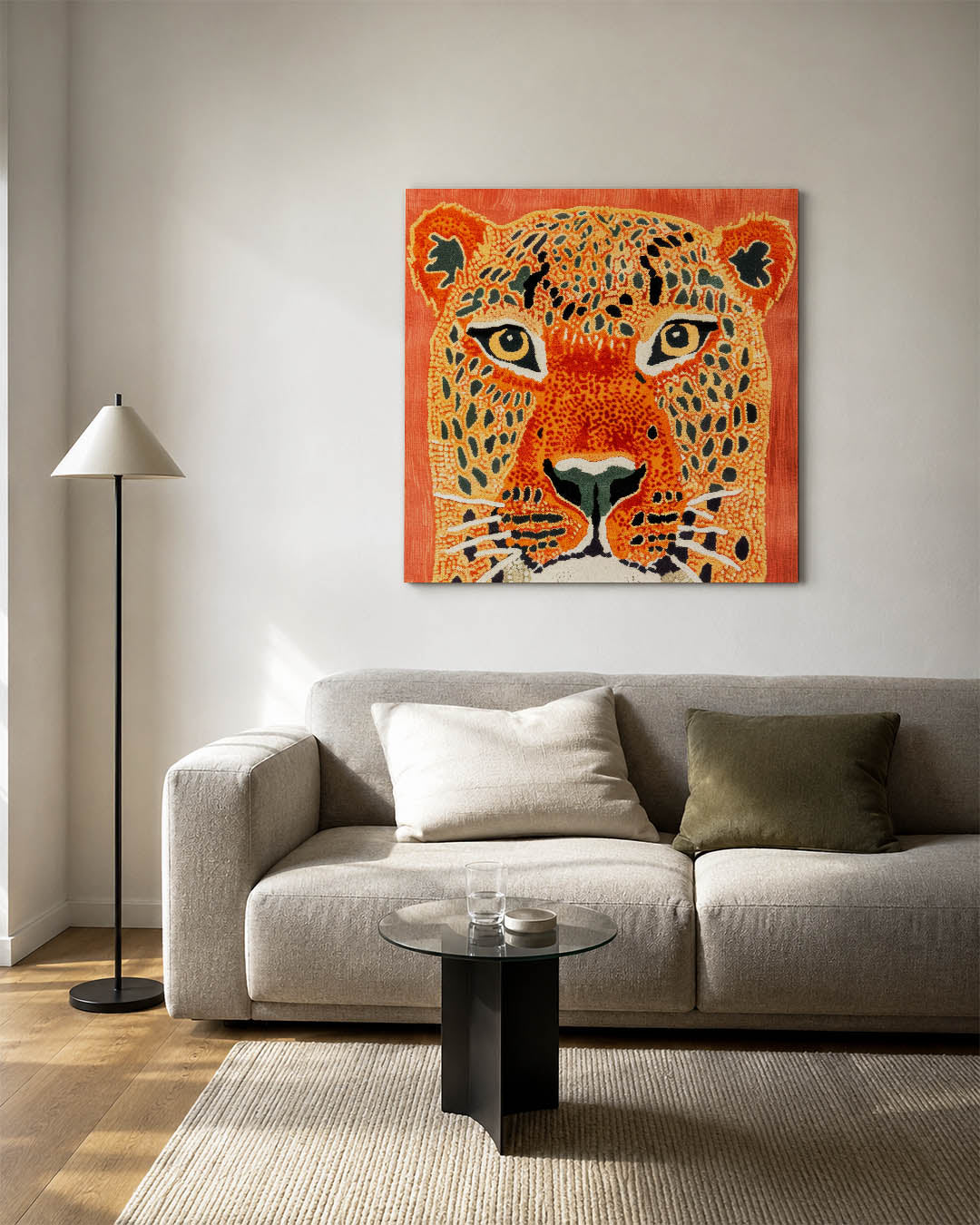 Levendige dierenprint Kunstwerk