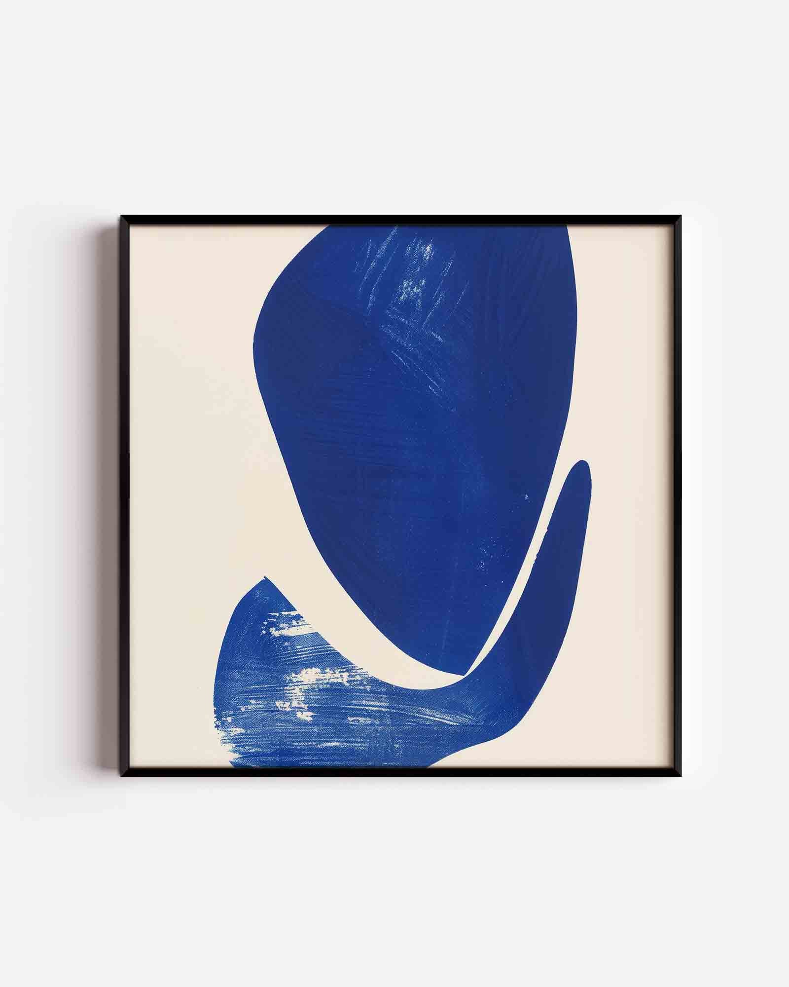 Abstracte blauwe vormen Poster