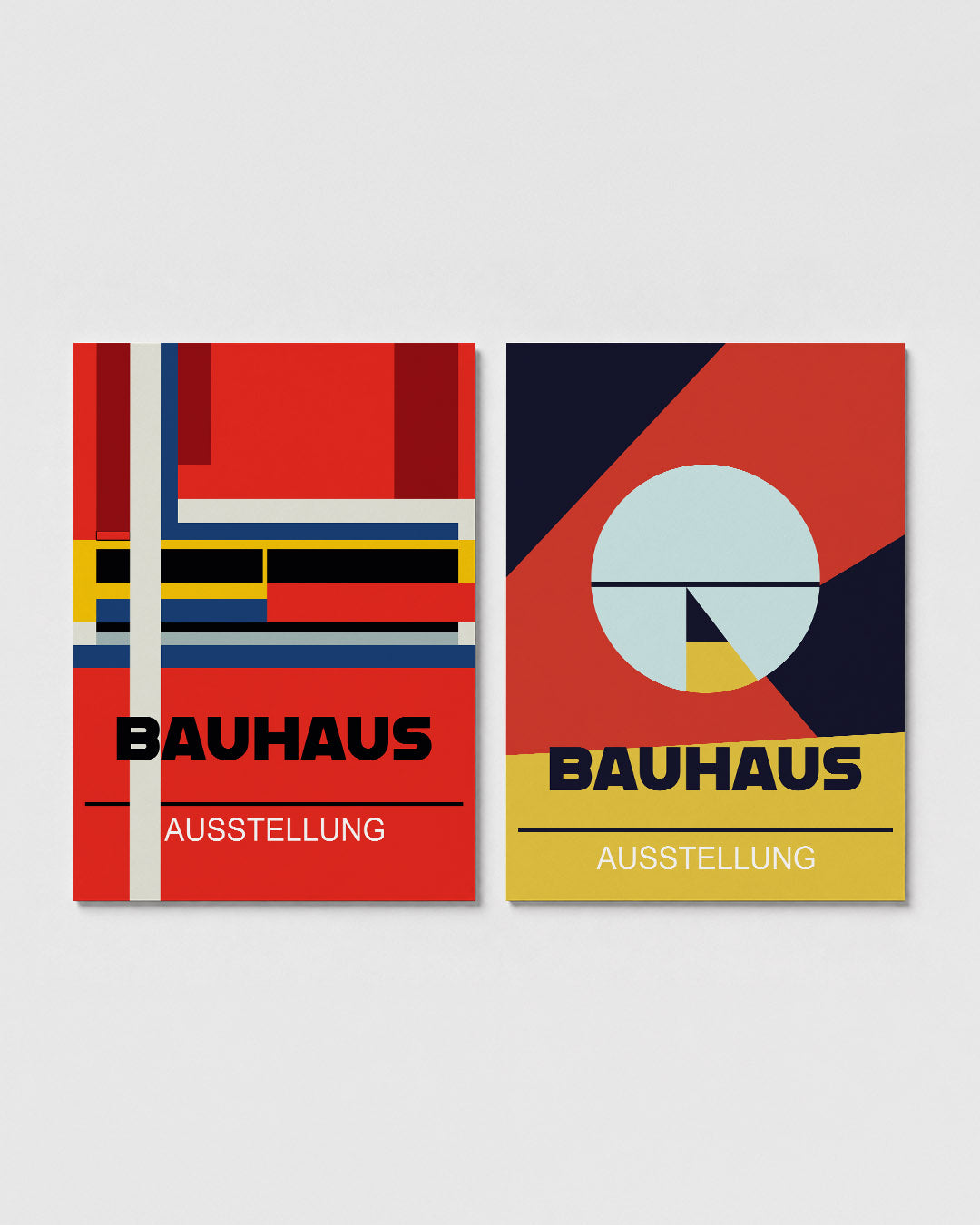 Kleurrijke vlakverdeling Posterset