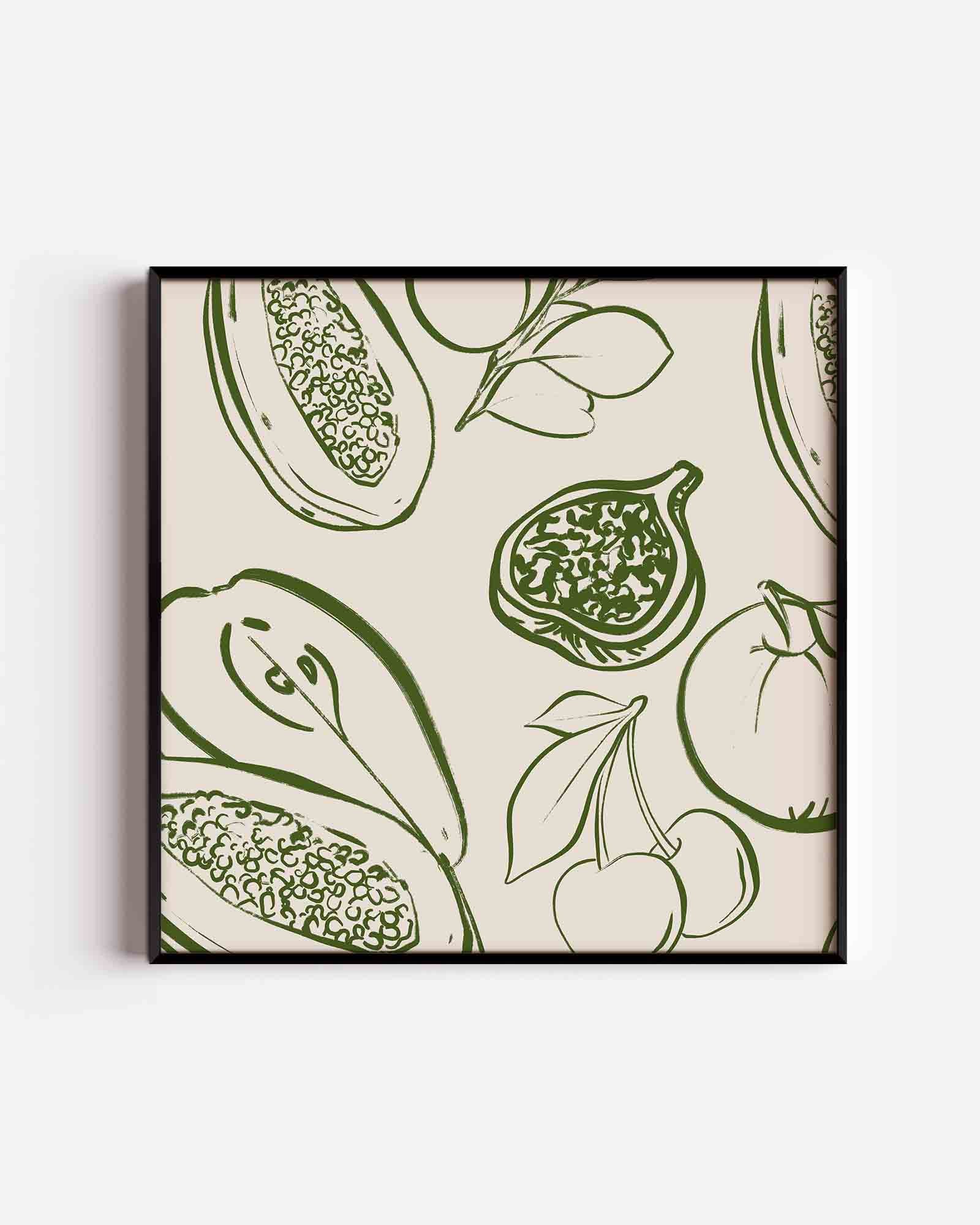 Fruit en bladeren Poster