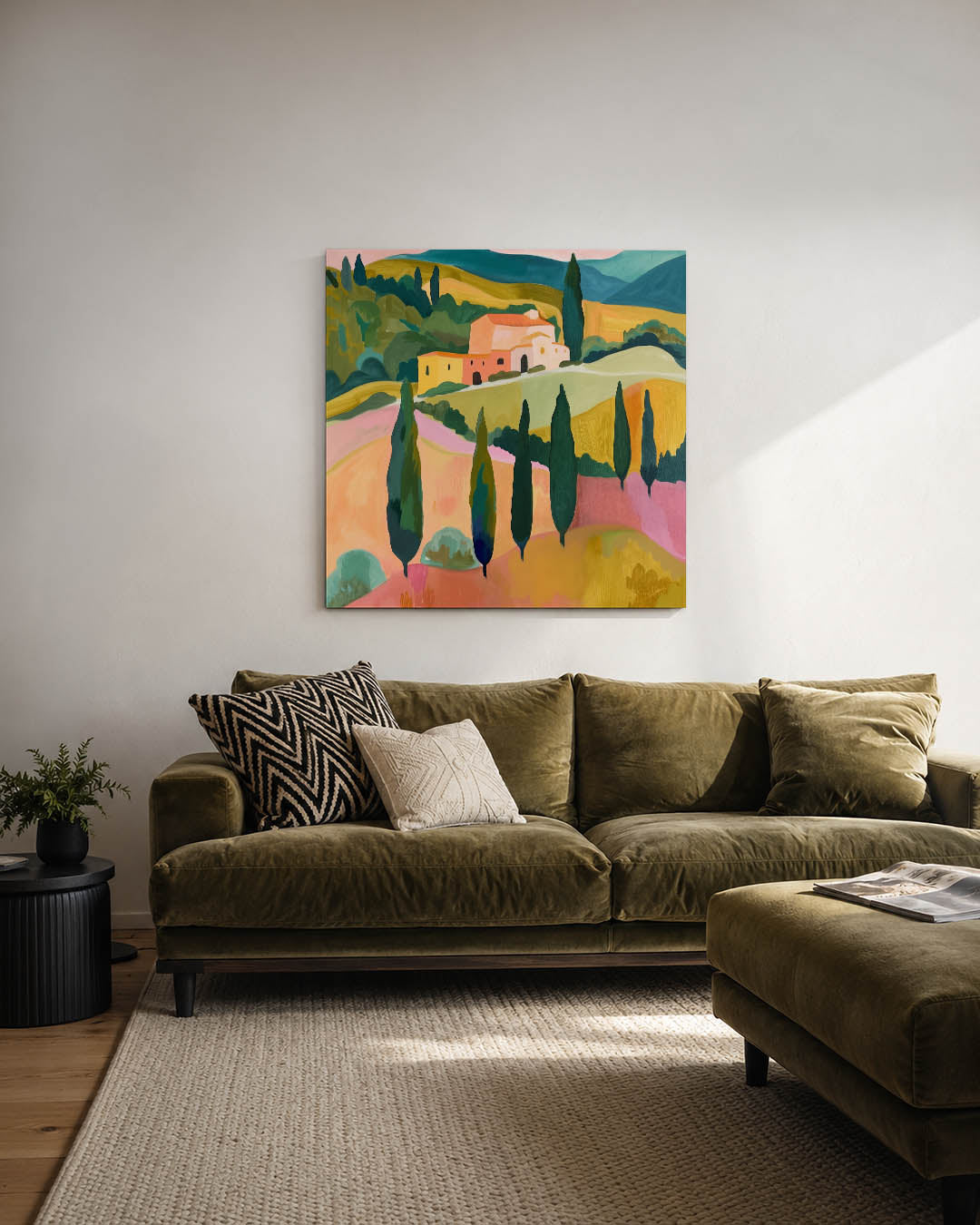 Landschap met heuvels Kunstwerk