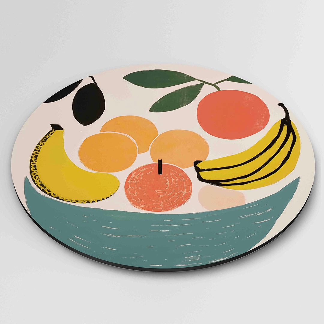 Fruit in schaal Muurcirkel