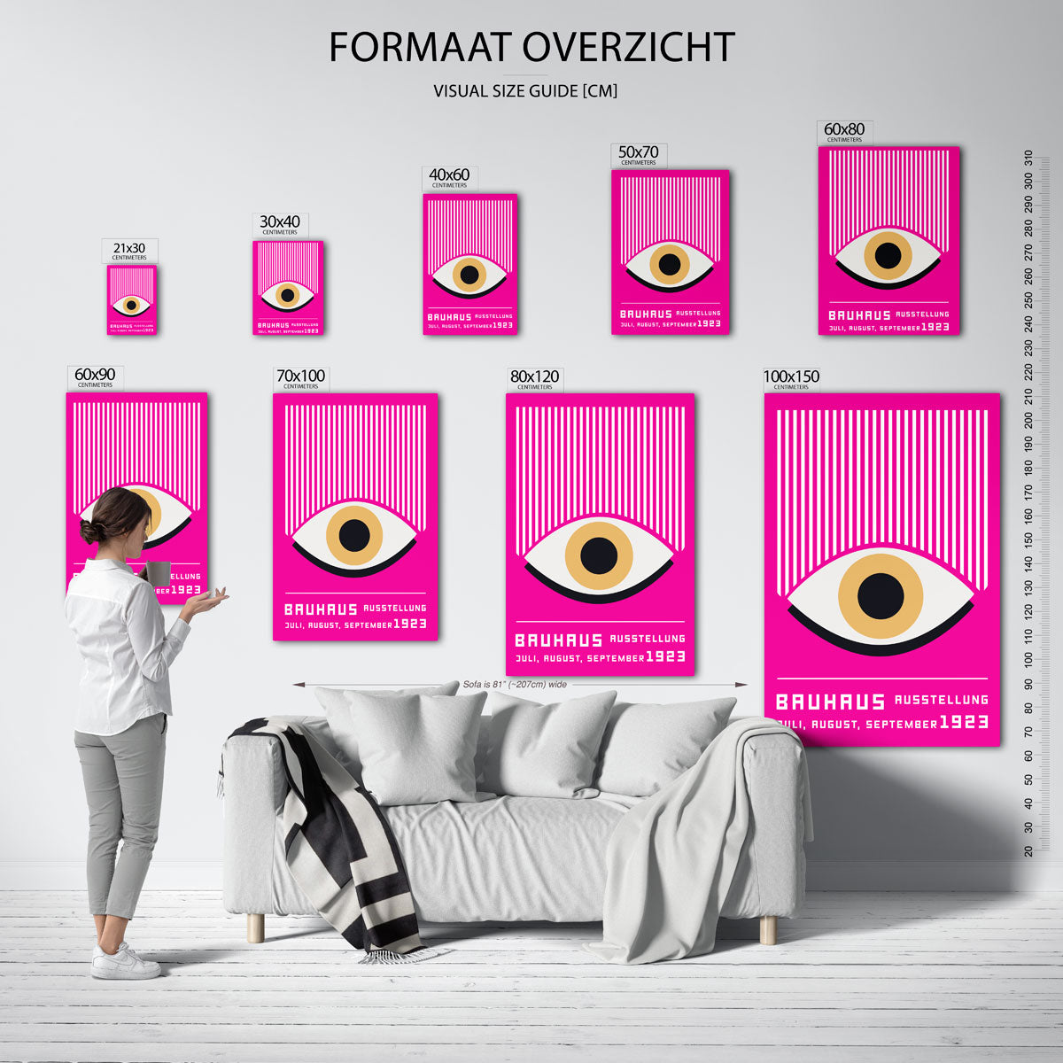 Lijnen en oog Poster