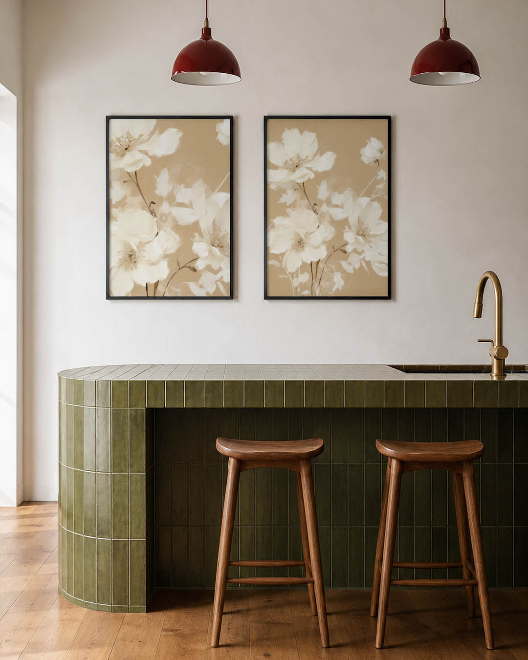 Bloemrijke sereniteit Posterset