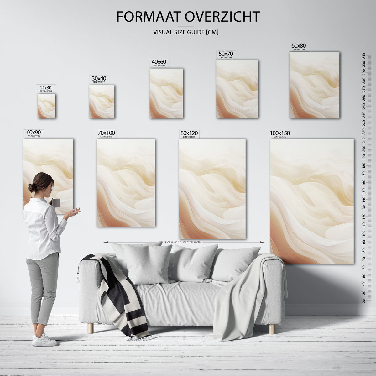 Golvende lijnen Poster