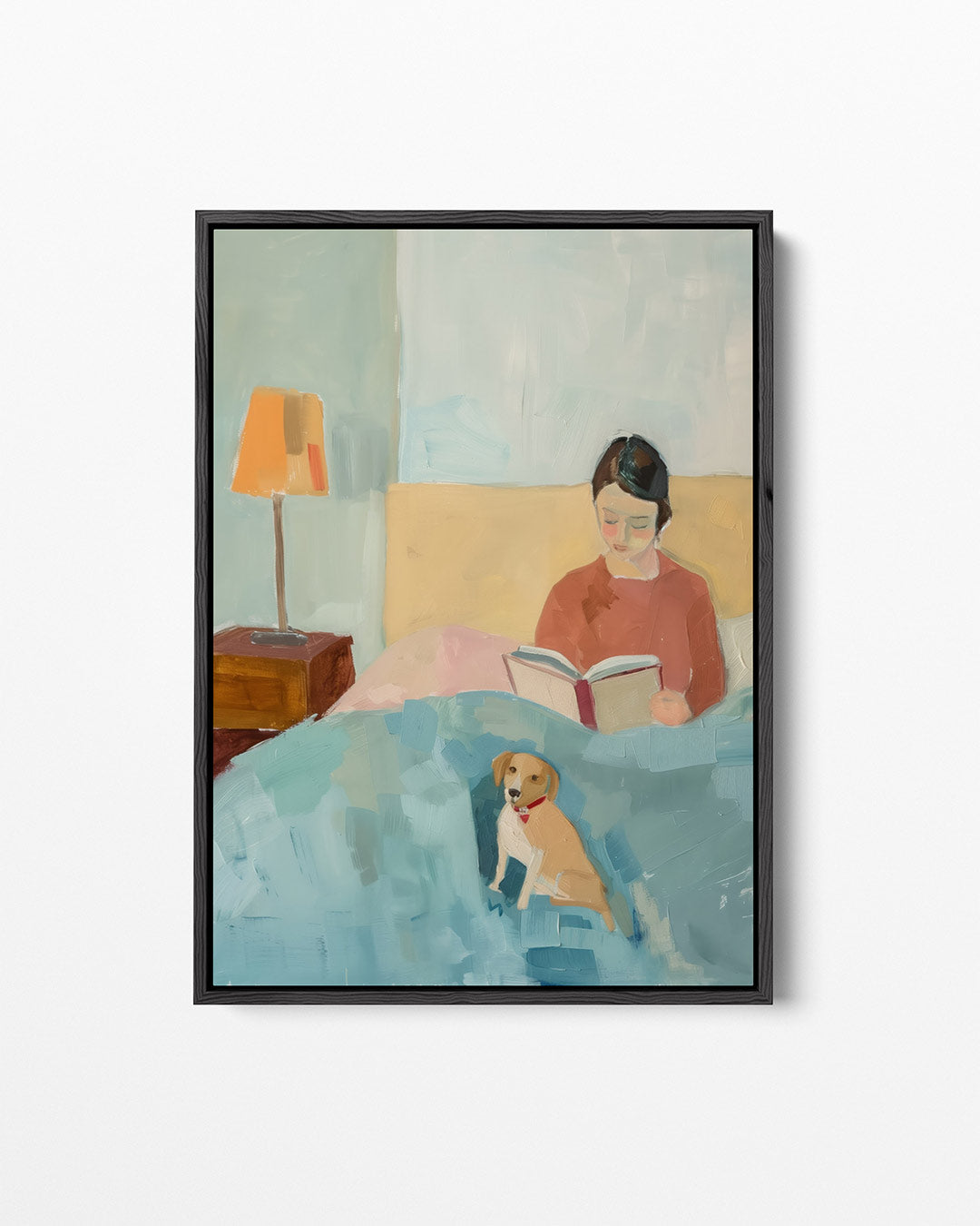 Huiselijke lezing Kunstwerk