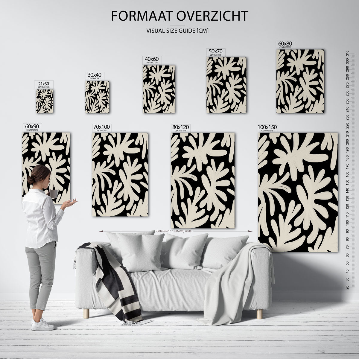 Abstracte bladeren Poster