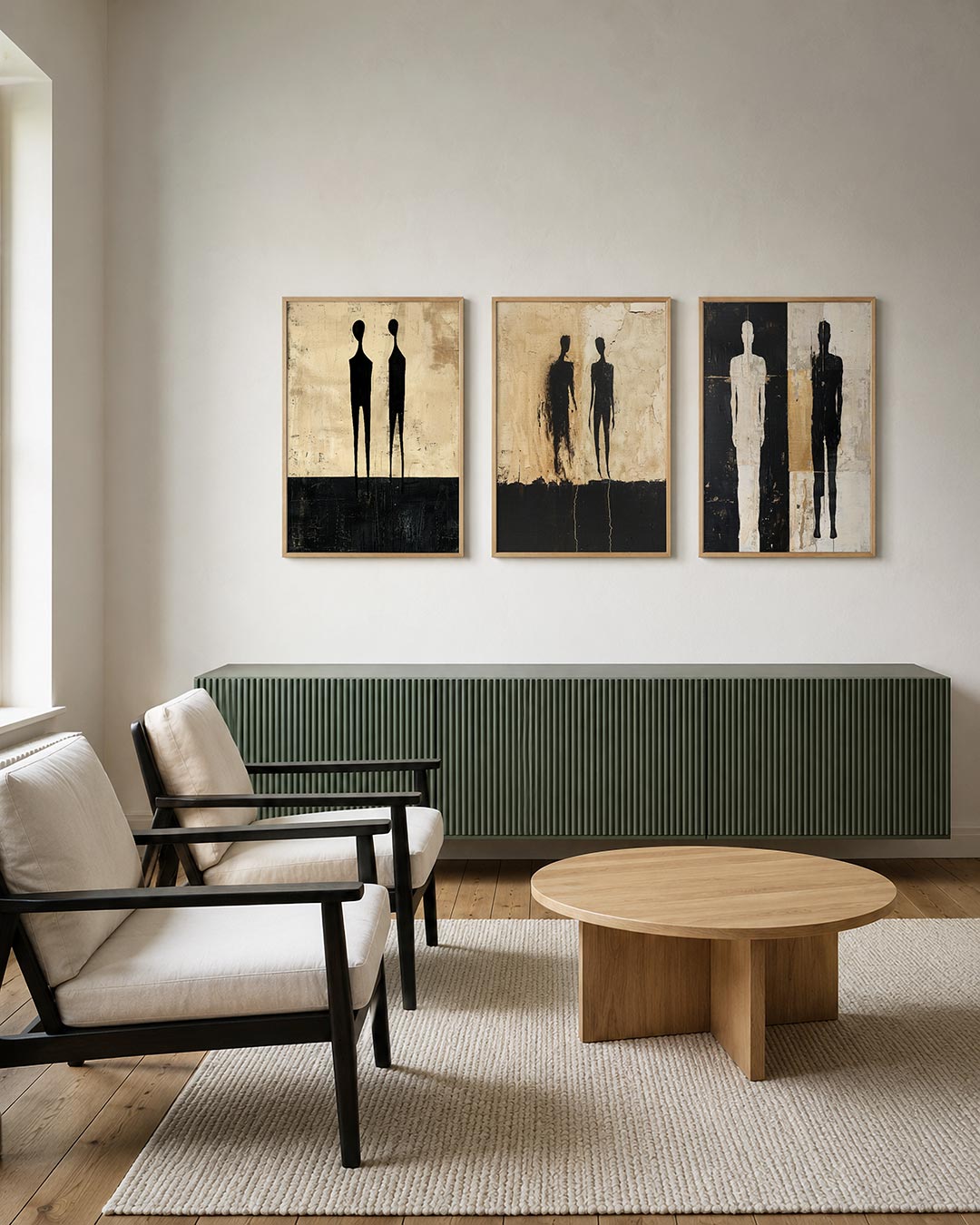 Zwarte silhouetten Posterset