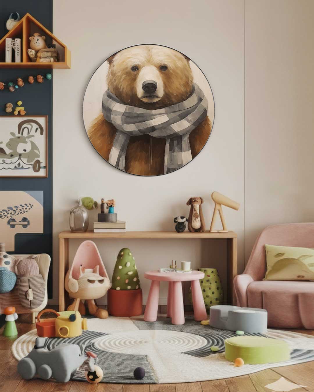 Dierenliefde Muurcirkel-WallArtistic