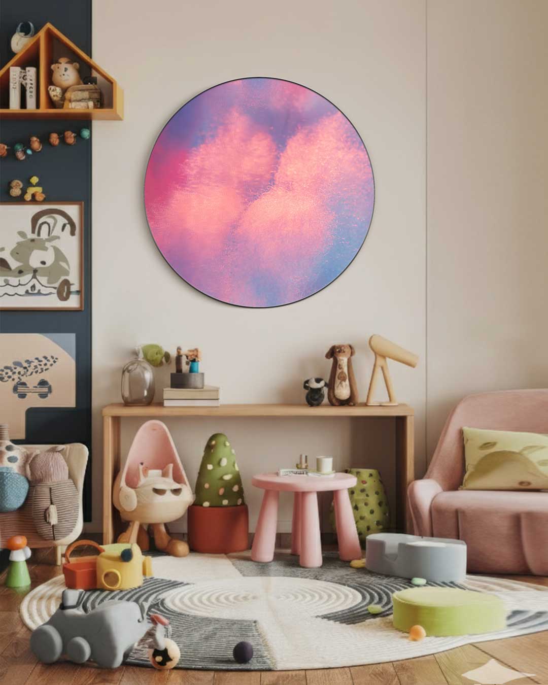 Pastel Dromerige Muurcirkel-WallArtistic