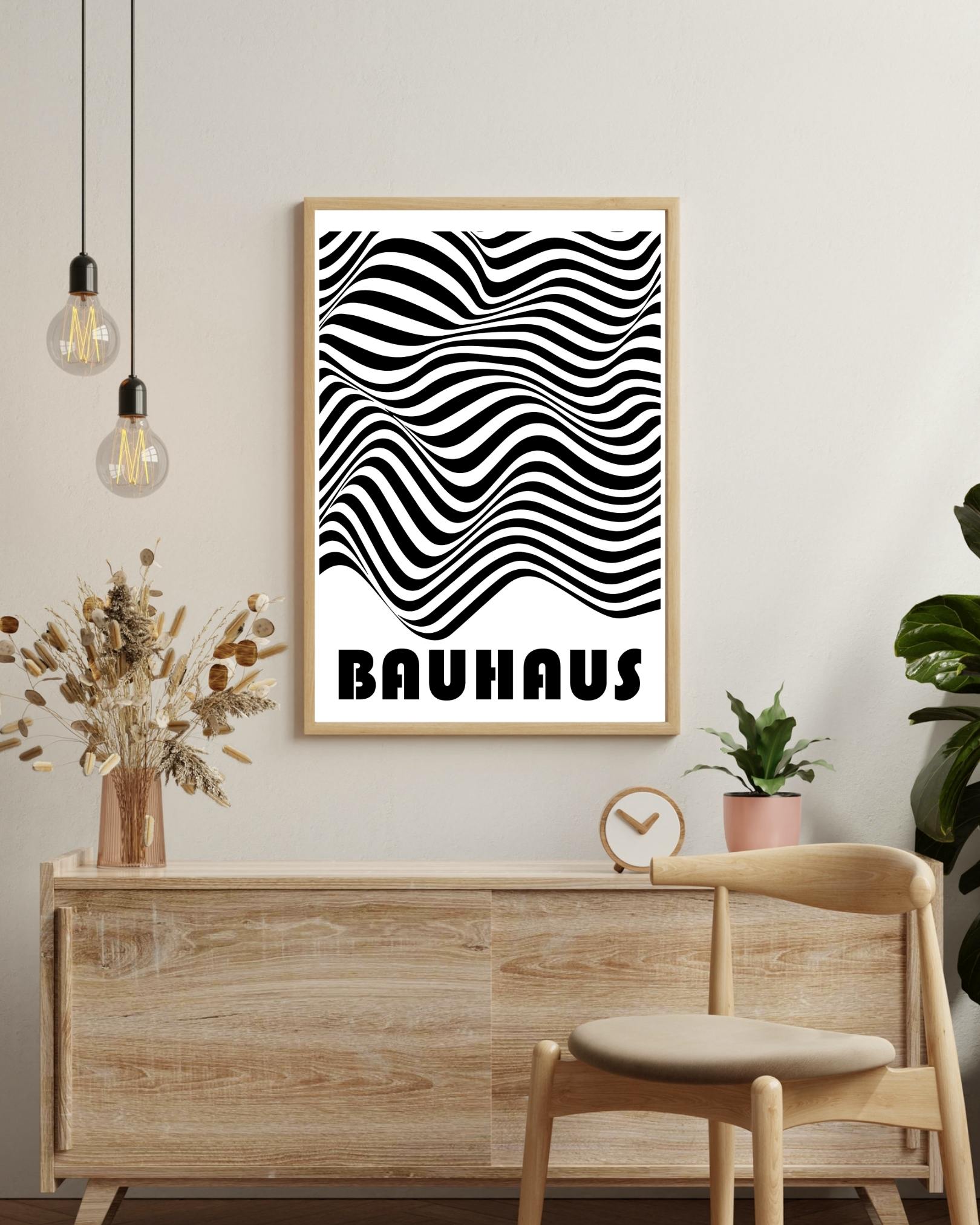 Blauw zebra Poster