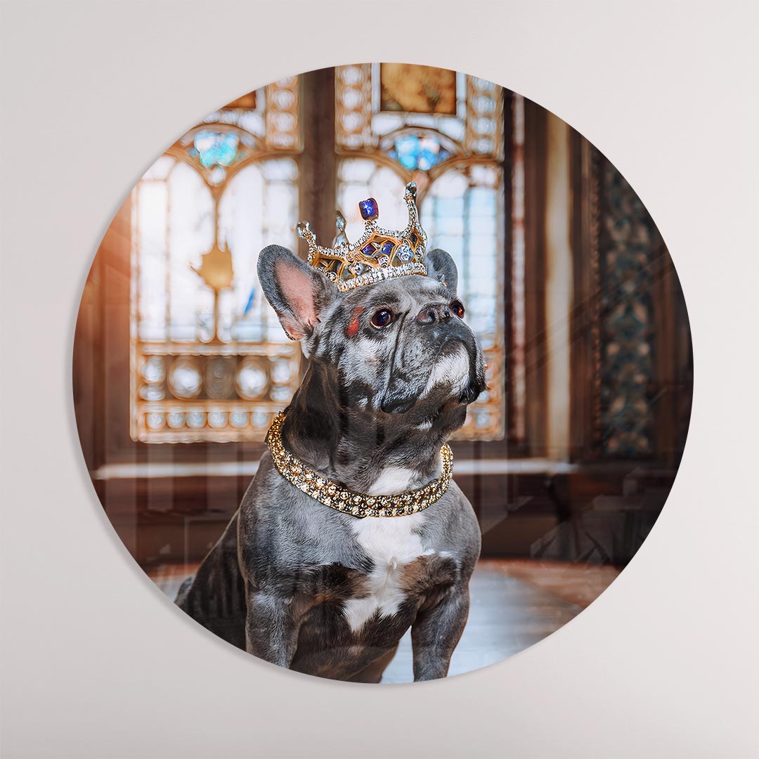 Koninklijke Franse Bulldog Muurcirkel-WallArtistic