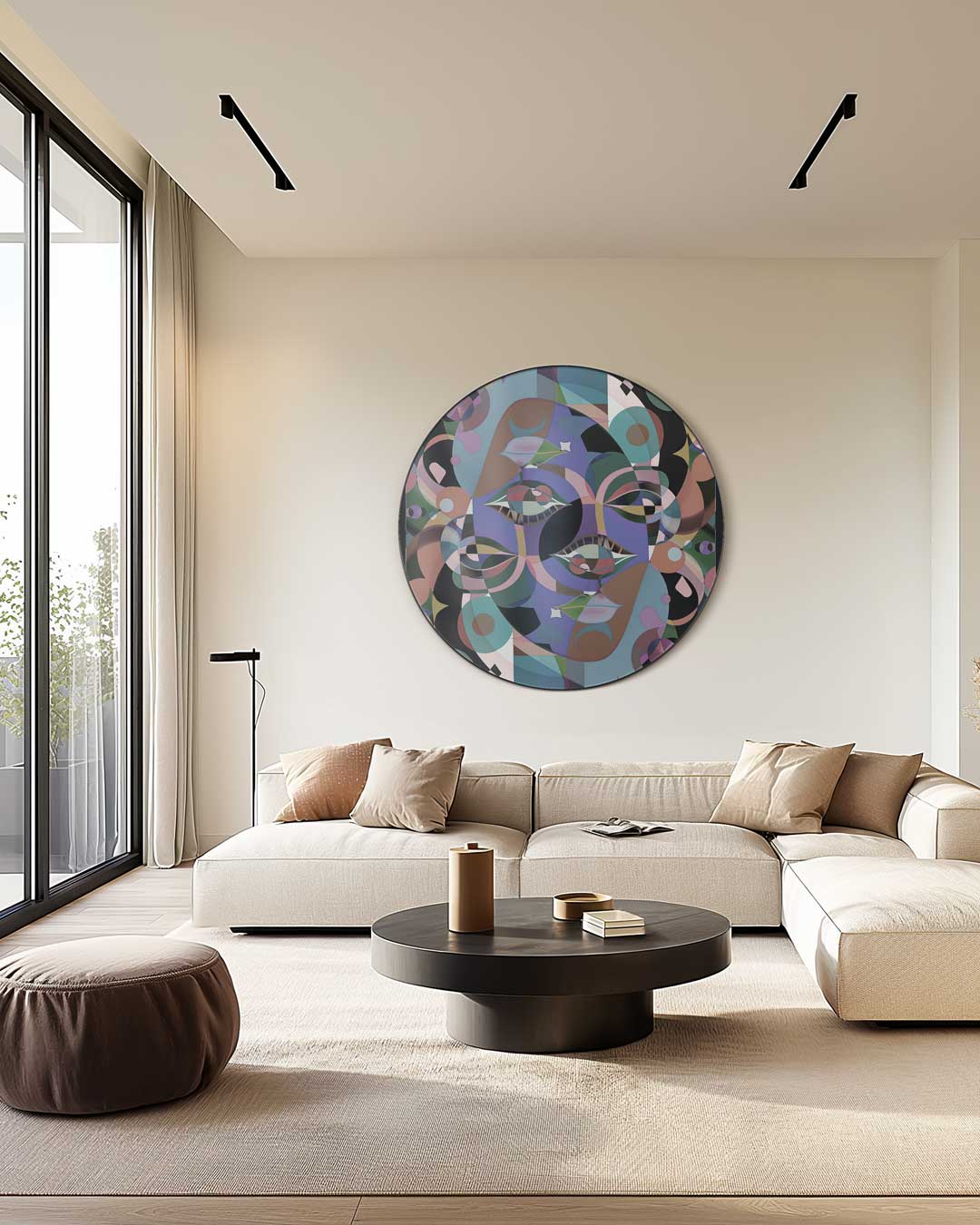 Abstracte kunst muurcirkel-WallArtistic