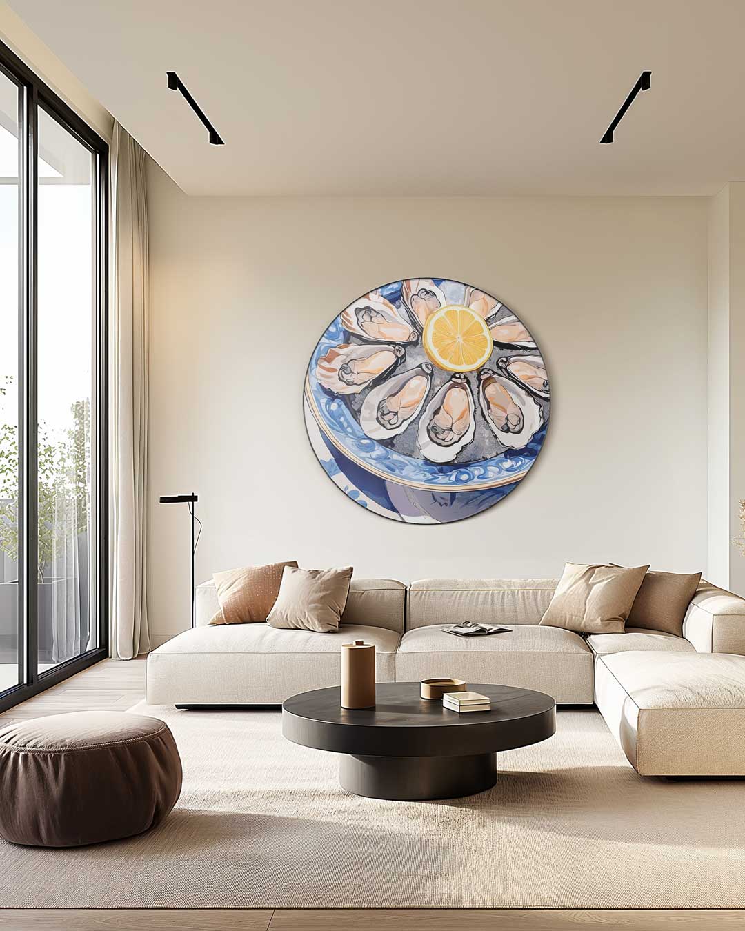 Perfecte Oesters Muurcirkel-WallArtistic