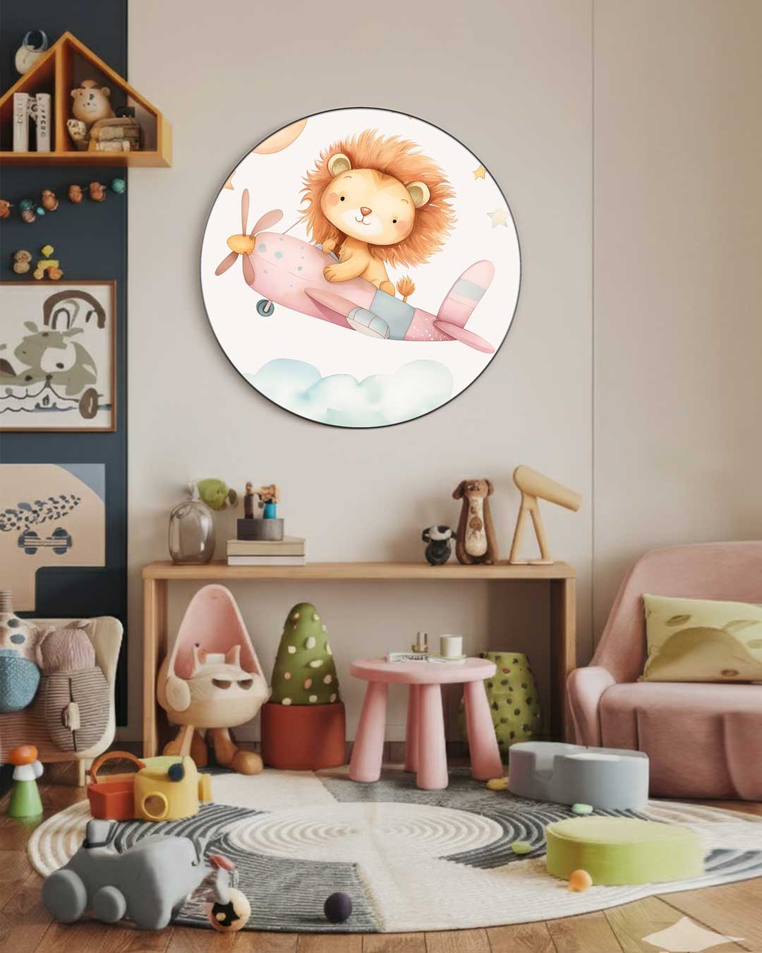 Lieve Leeuw Muurcirkel-WallArtistic