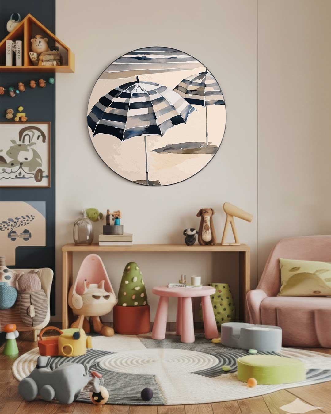 Strandparaplu Muurcirkel-WallArtistic