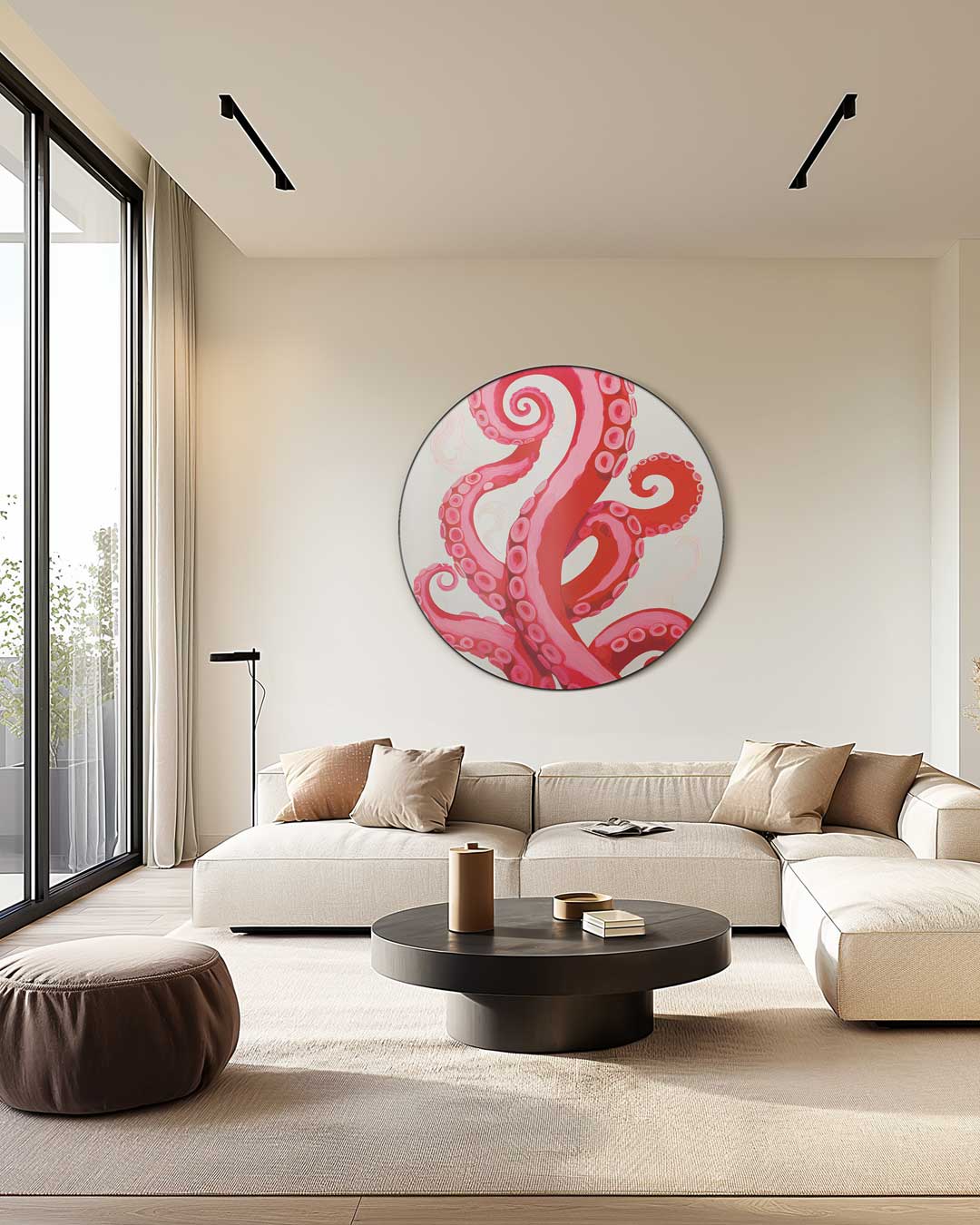 Vrolijke Octopus Muurcirkel-WallArtistic
