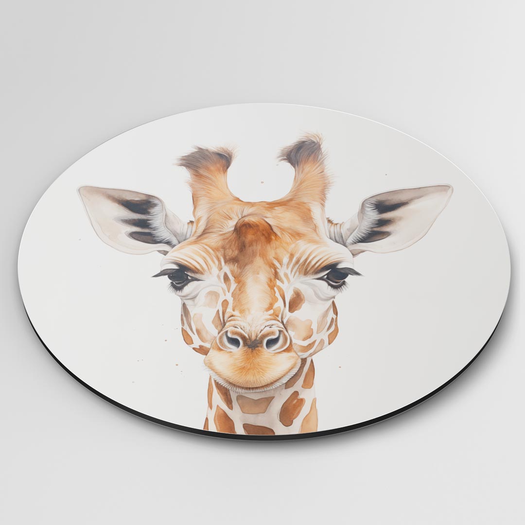 Charmante Giraffe Muurcirkel-WallArtistic