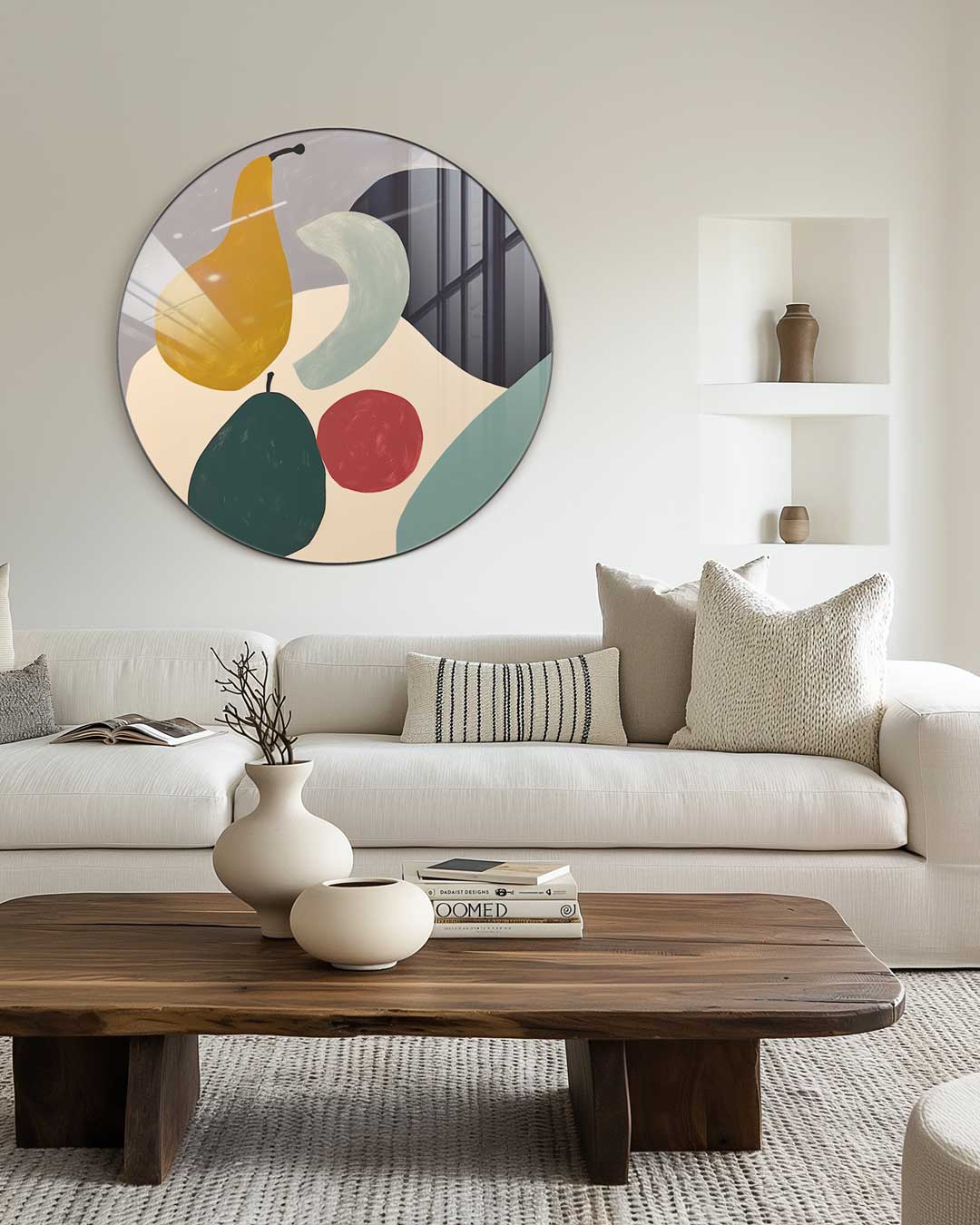 Moderne Fruitstilleven Muurcirkel-WallArtistic