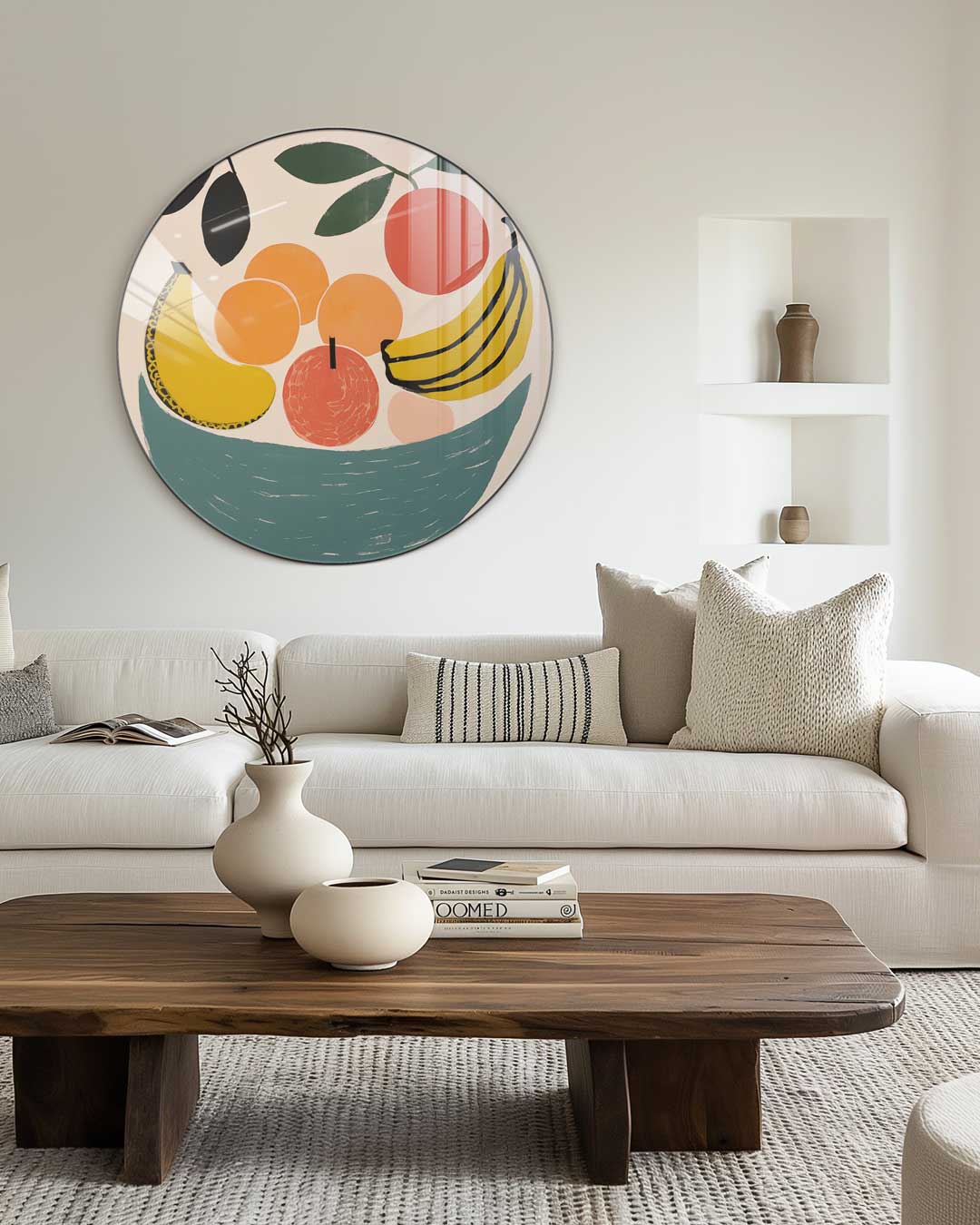 Vrolijke Fruit Mand Muurcirkel-WallArtistic