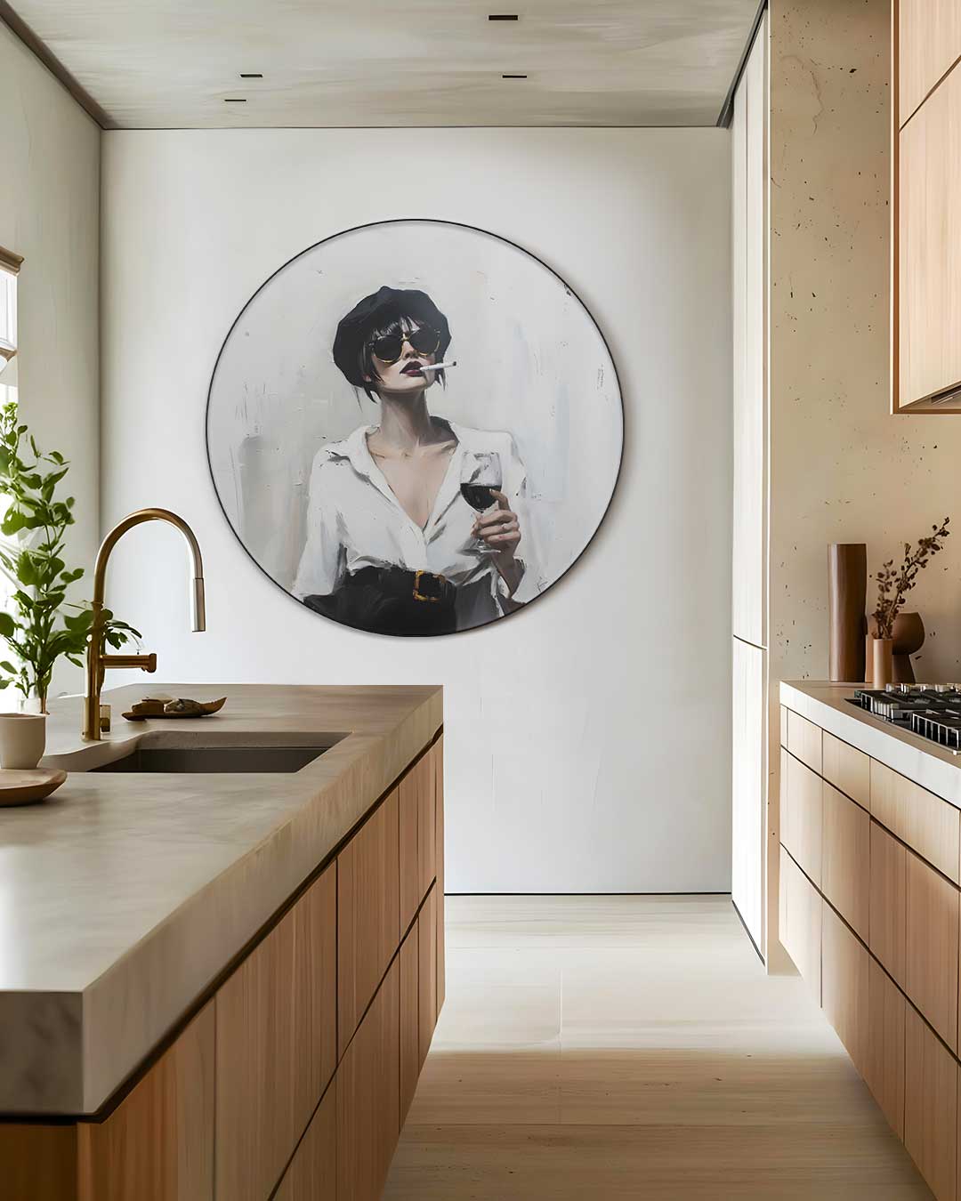 Stijlvolle Dames Muurcirkel-WallArtistic