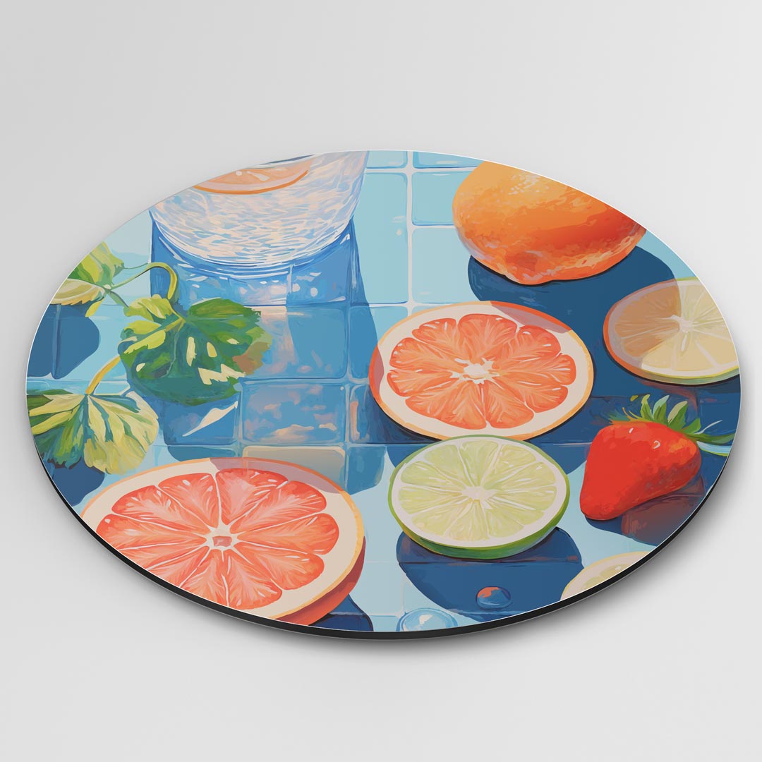 Tropische Fruit Muurcirkel-WallArtistic