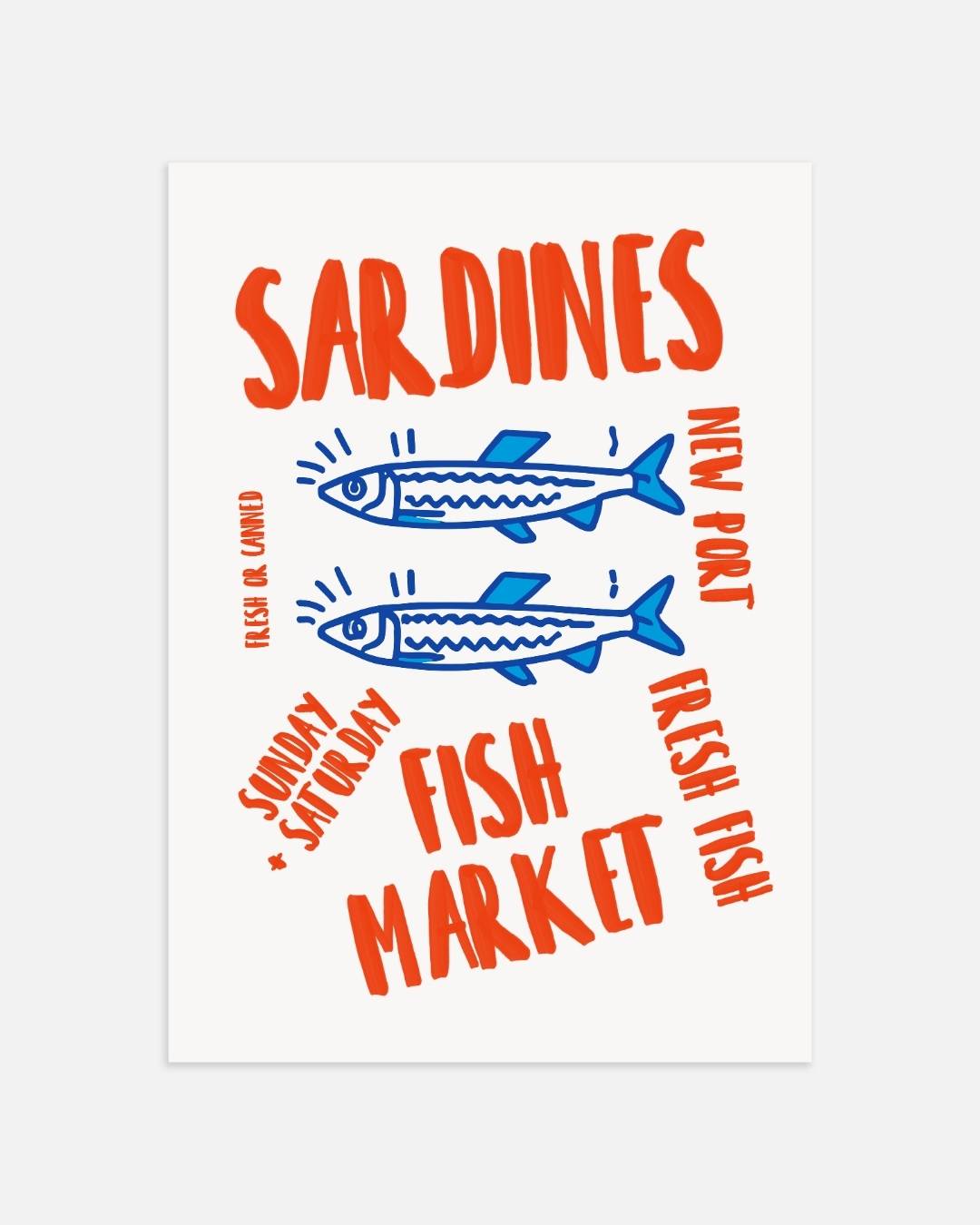 Sardines fish market Poster