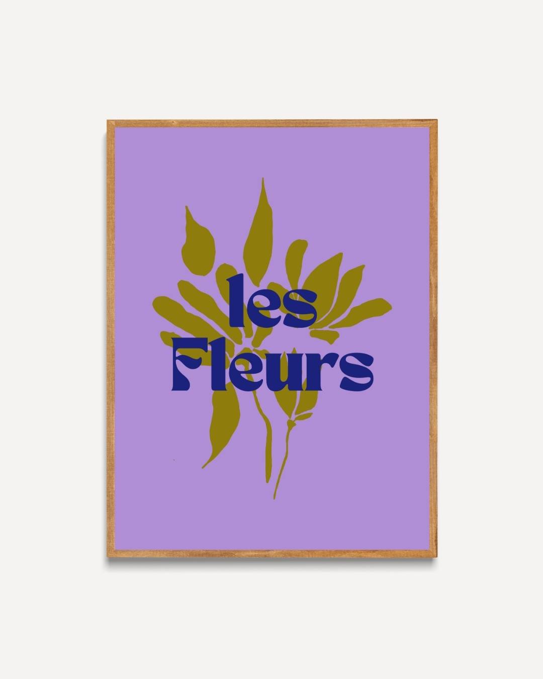 Les fleurs abstracte bloemensilhouet Poster