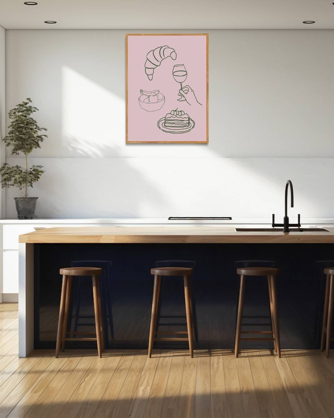Ontbijt illustratie Poster