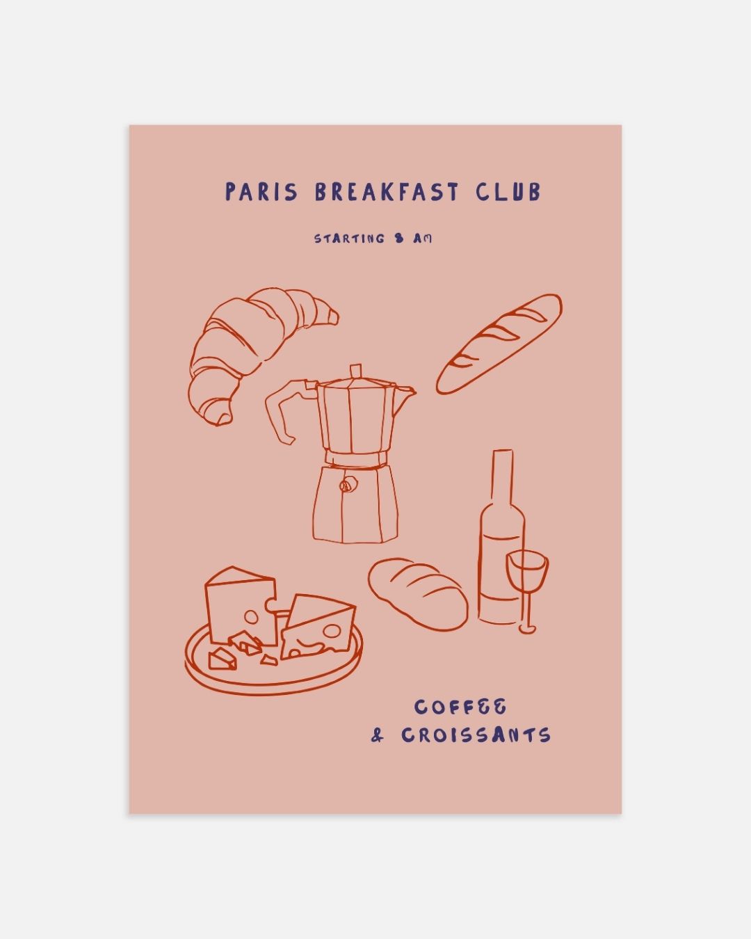 Paris Breakfast Club Poster