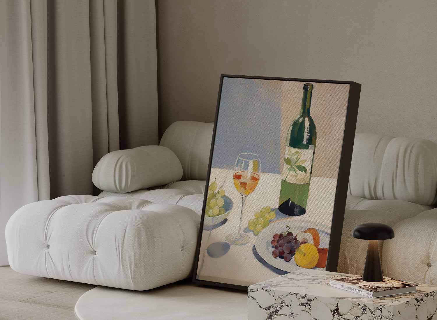 Glas wijn en fruit