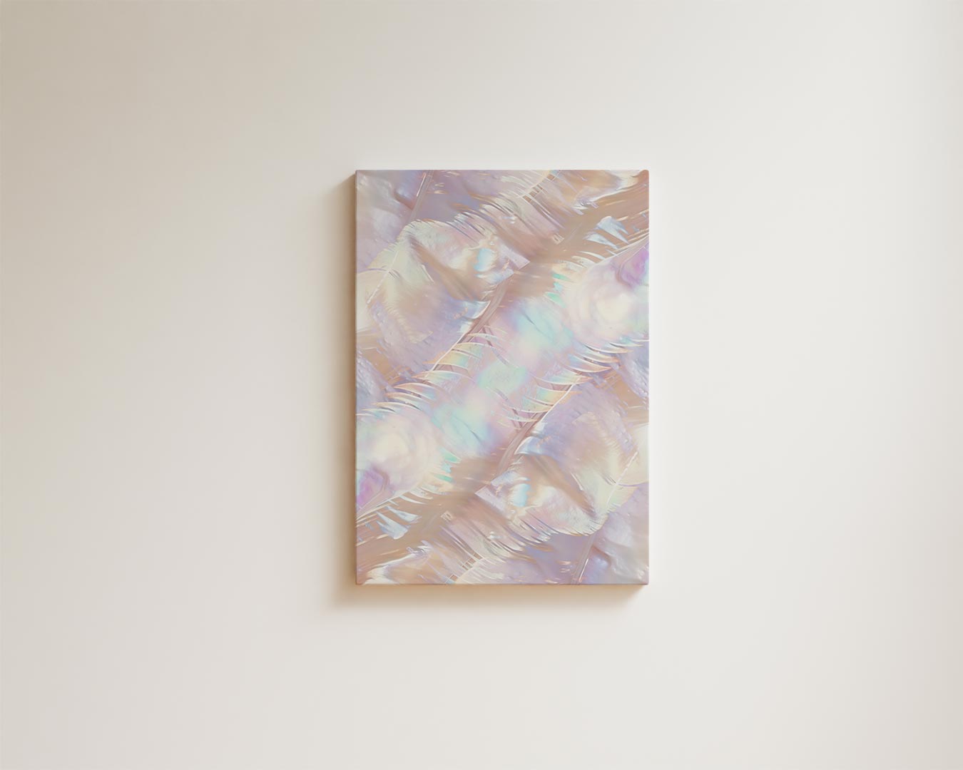 Iriserende abstractie in pastelkleuren