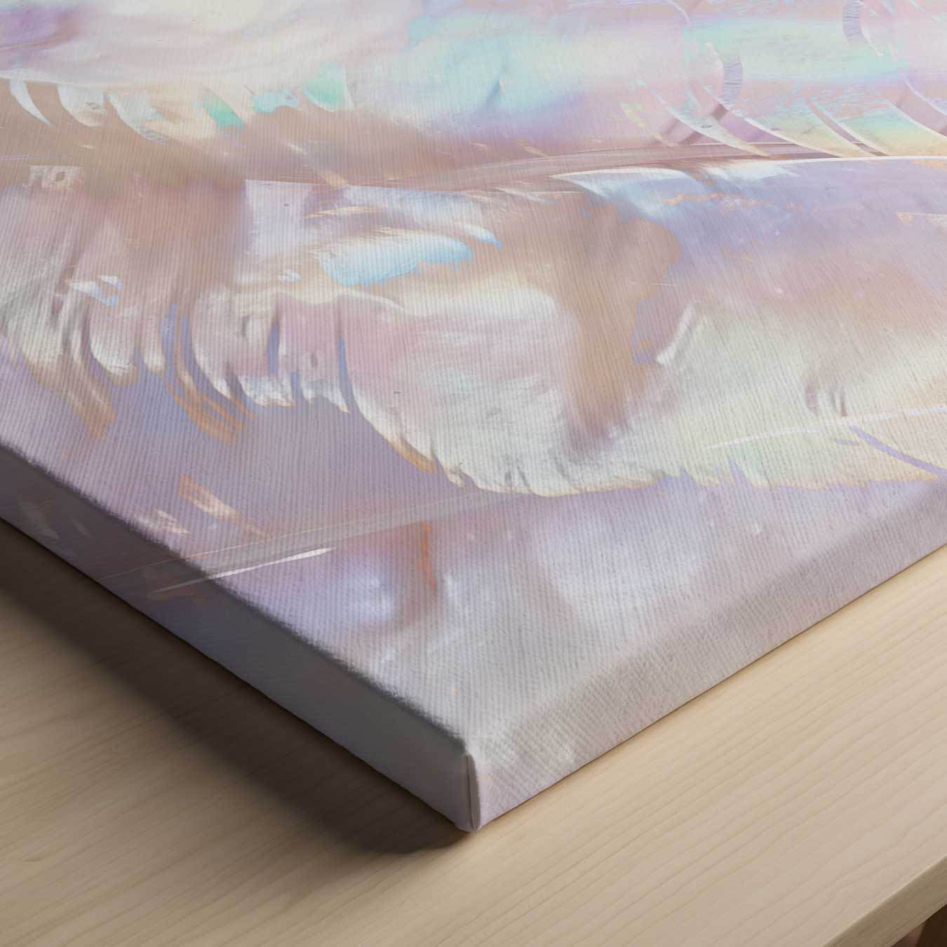 Iriserende abstractie in pastelkleuren
