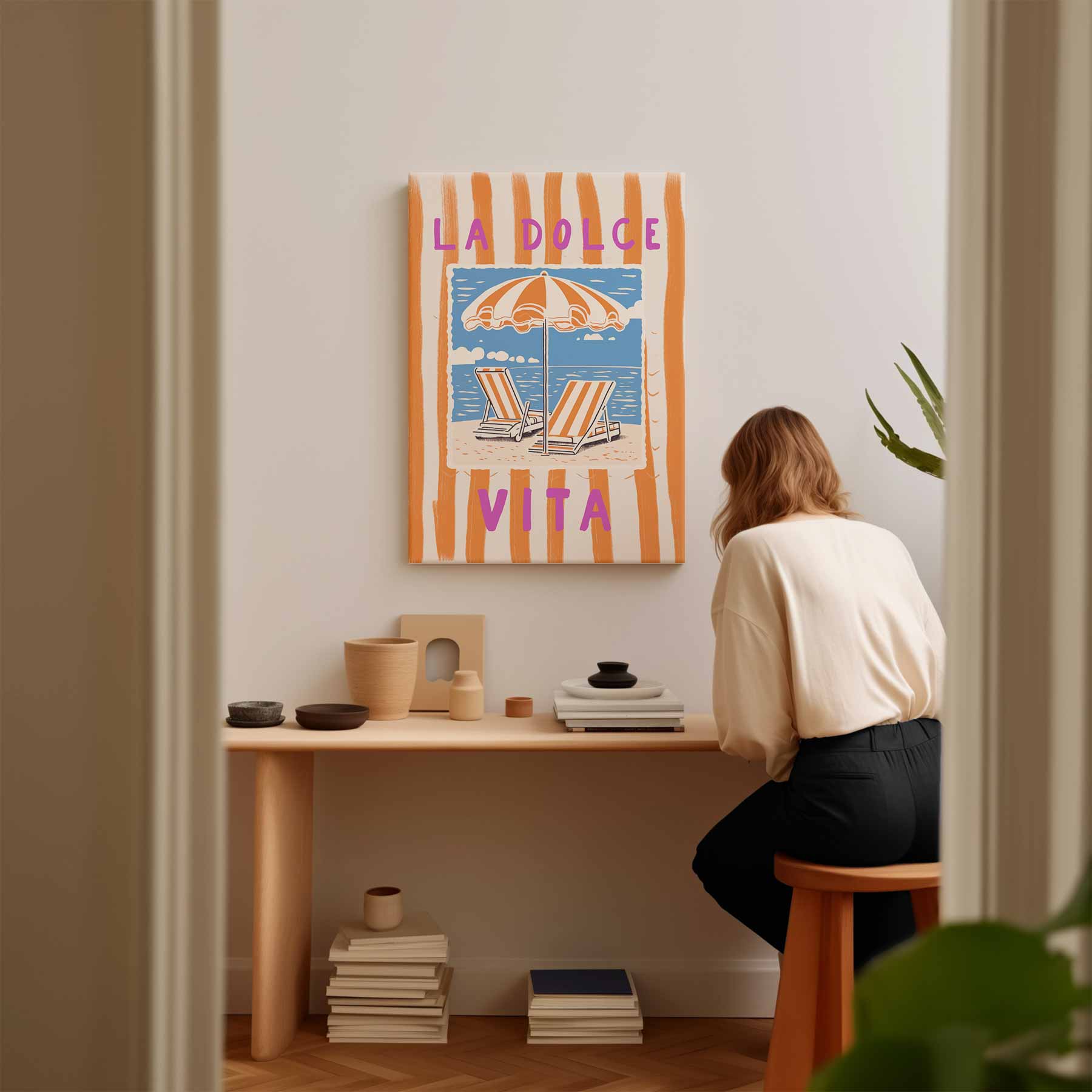 La dolce vita aan zee Kunstwerk-canvas-dibond-plexiglas-wanddecoratie-WallArtistic