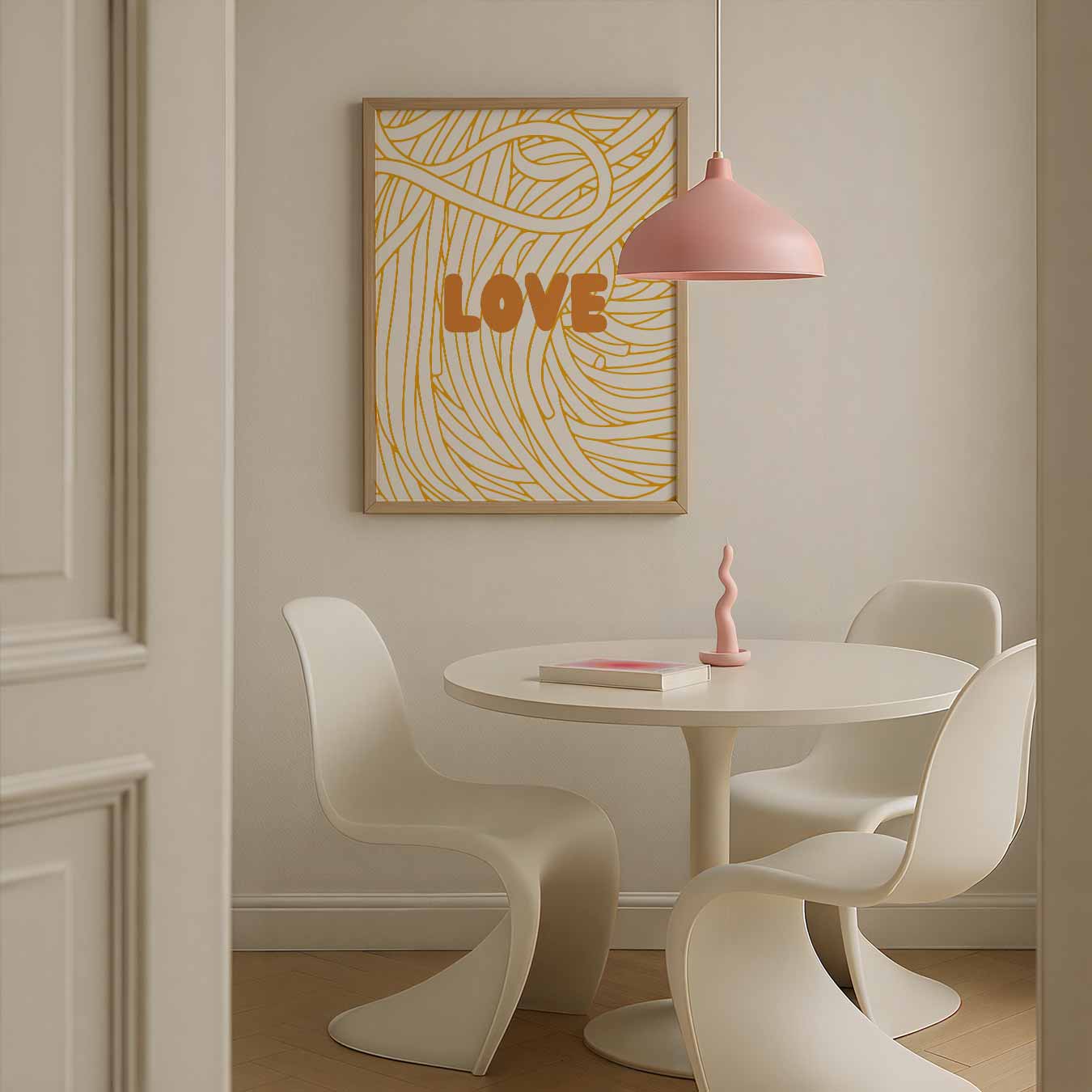 Liefdevolle Gouden Krullen Poster-WallArtistic