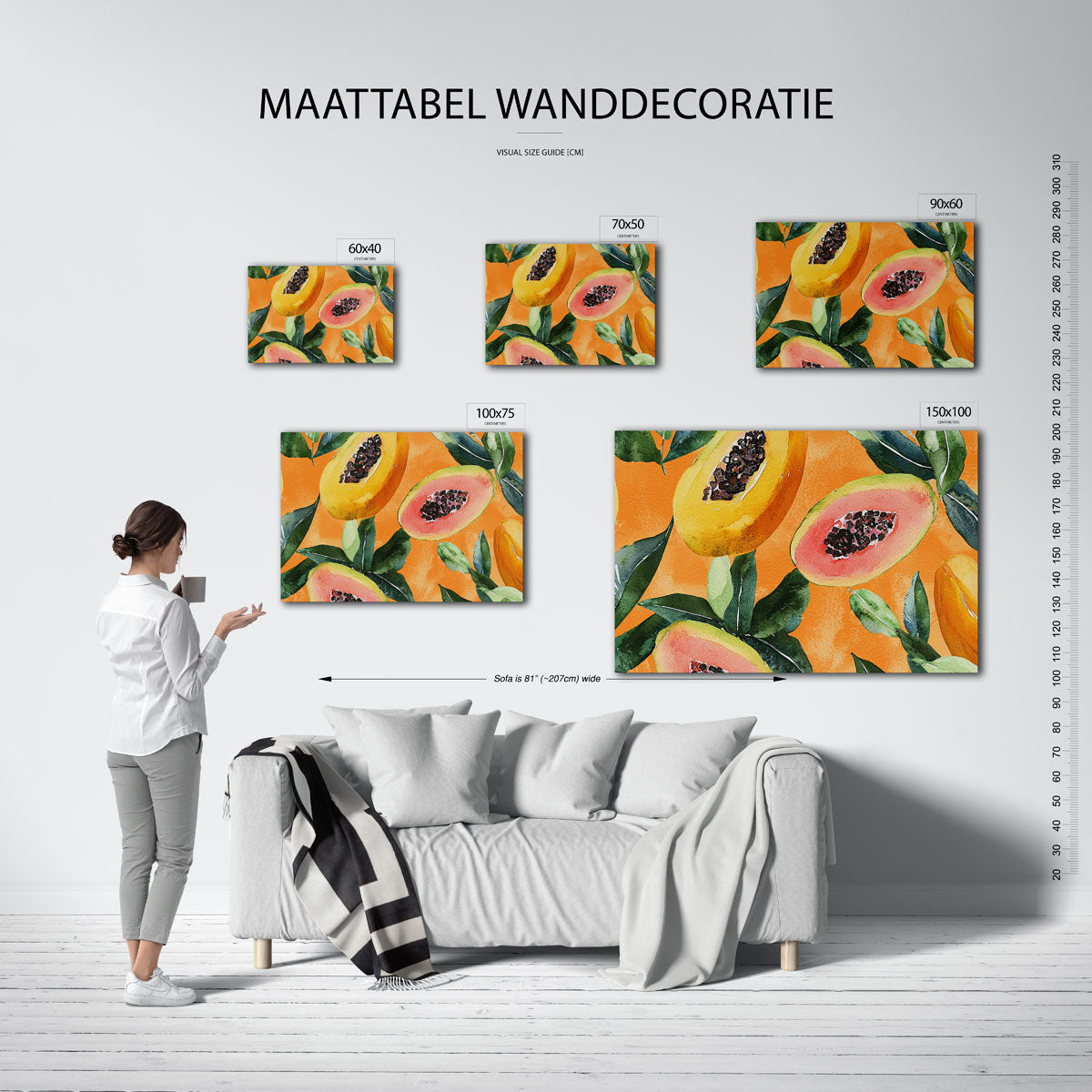 Fruit en bladeren Kunstwerk