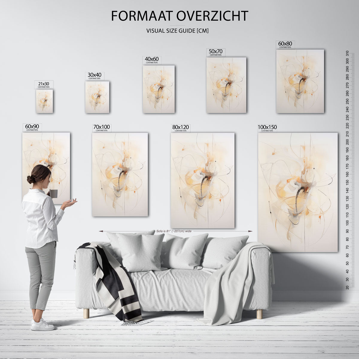 Abstracte lijnen en vormen Poster