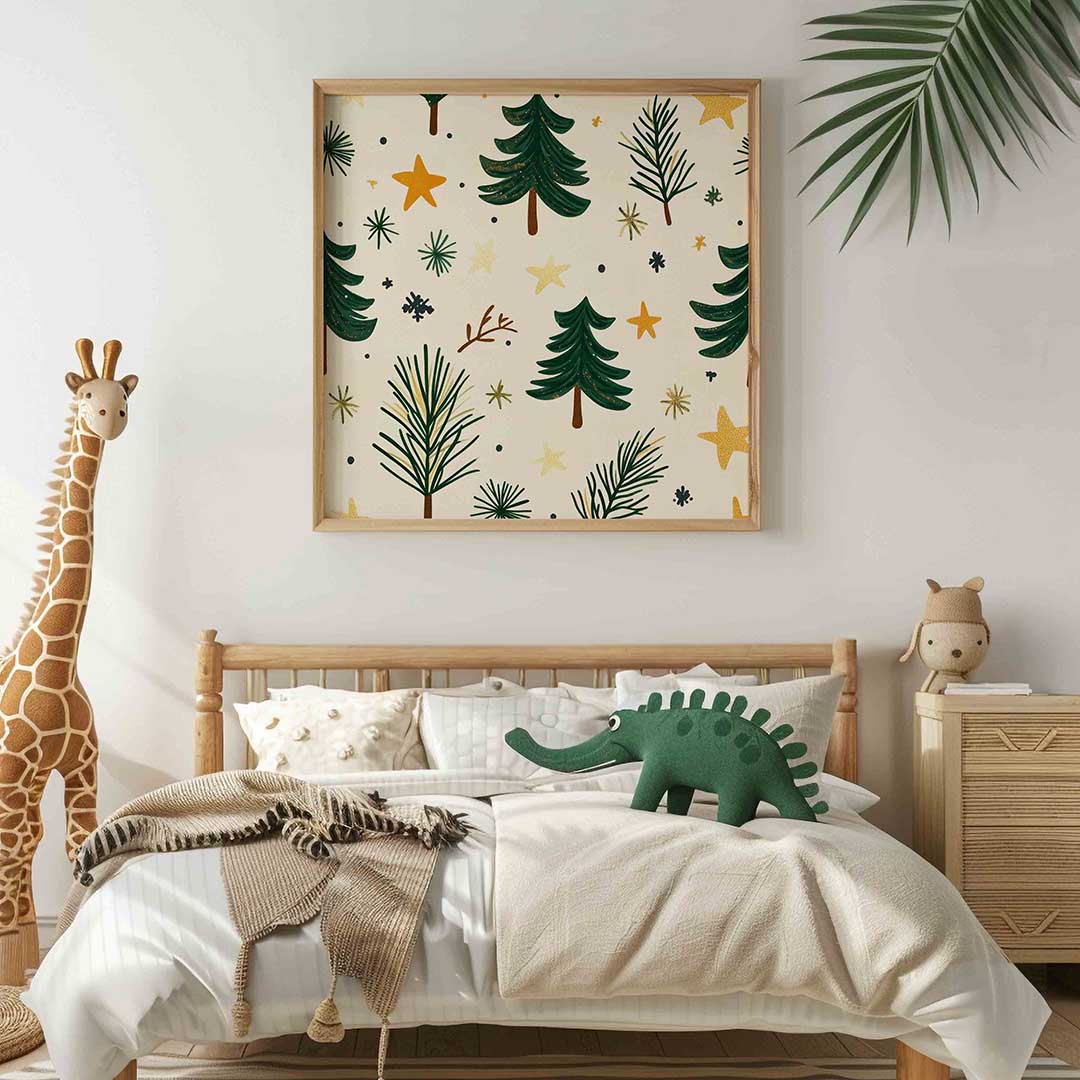 Kerstbomen en sterren Poster
