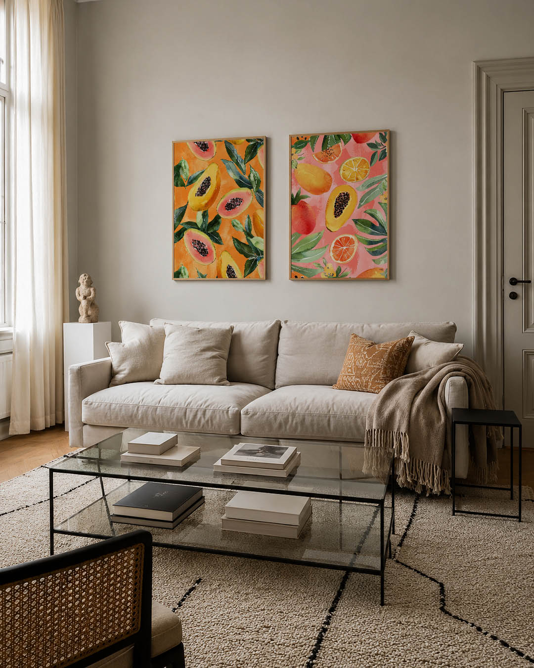 Fruitige kleurvlakken Posterset