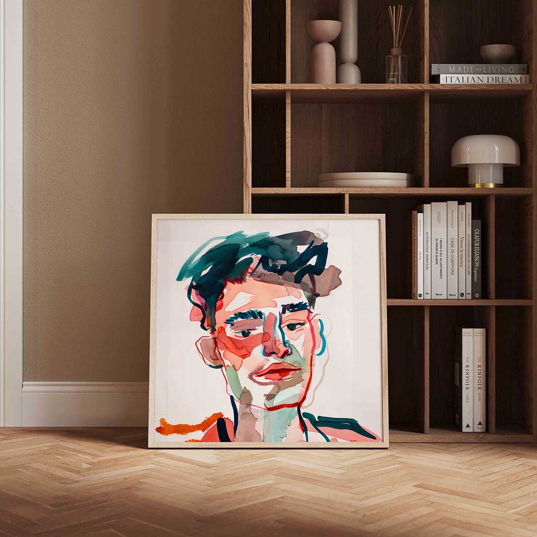 Abstracte portret Poster