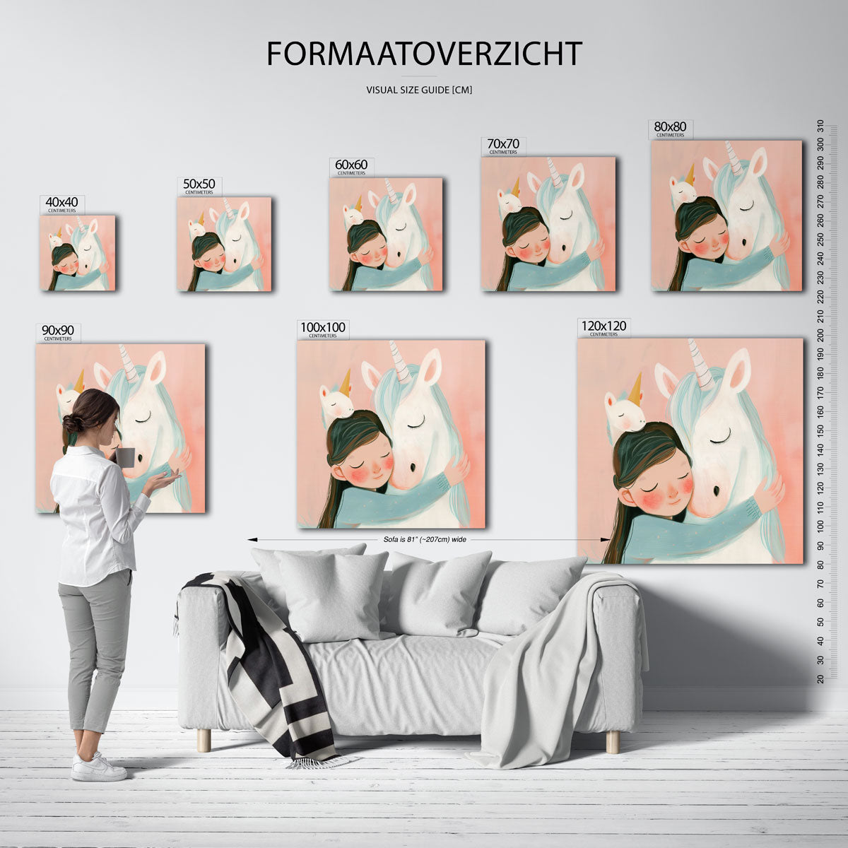 Meisje met eenhoorn Poster