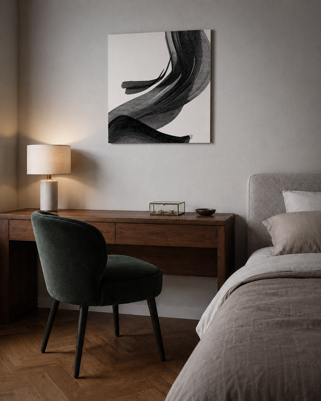 Dynamische borstelvegen Kunstwerk