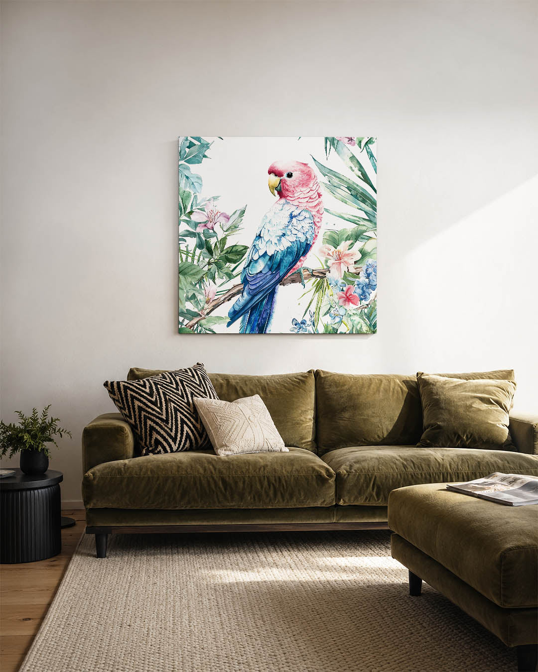 Vrolijke papegaai Kunstwerk