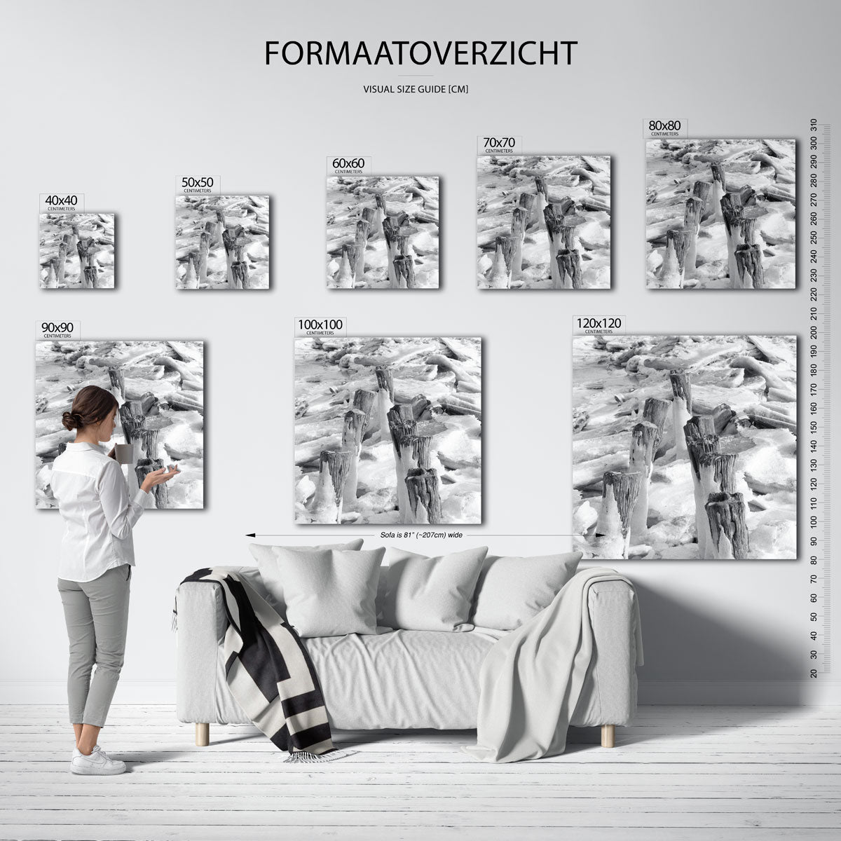 Ijs en hout Kunstwerk