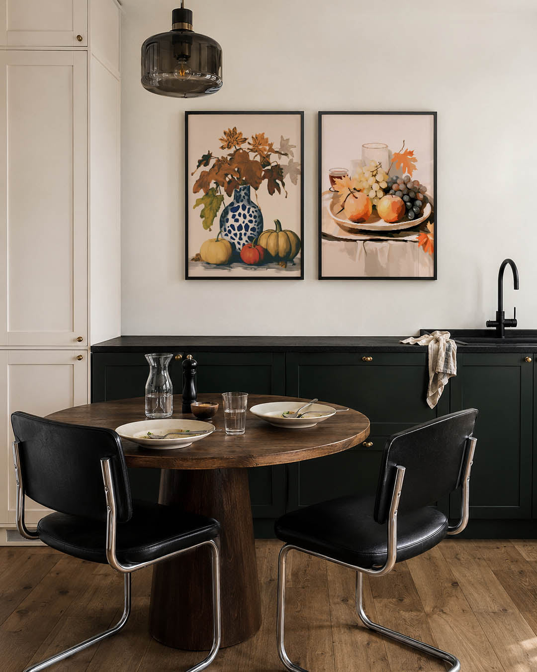 Herfstige vaascompositie Posterset
